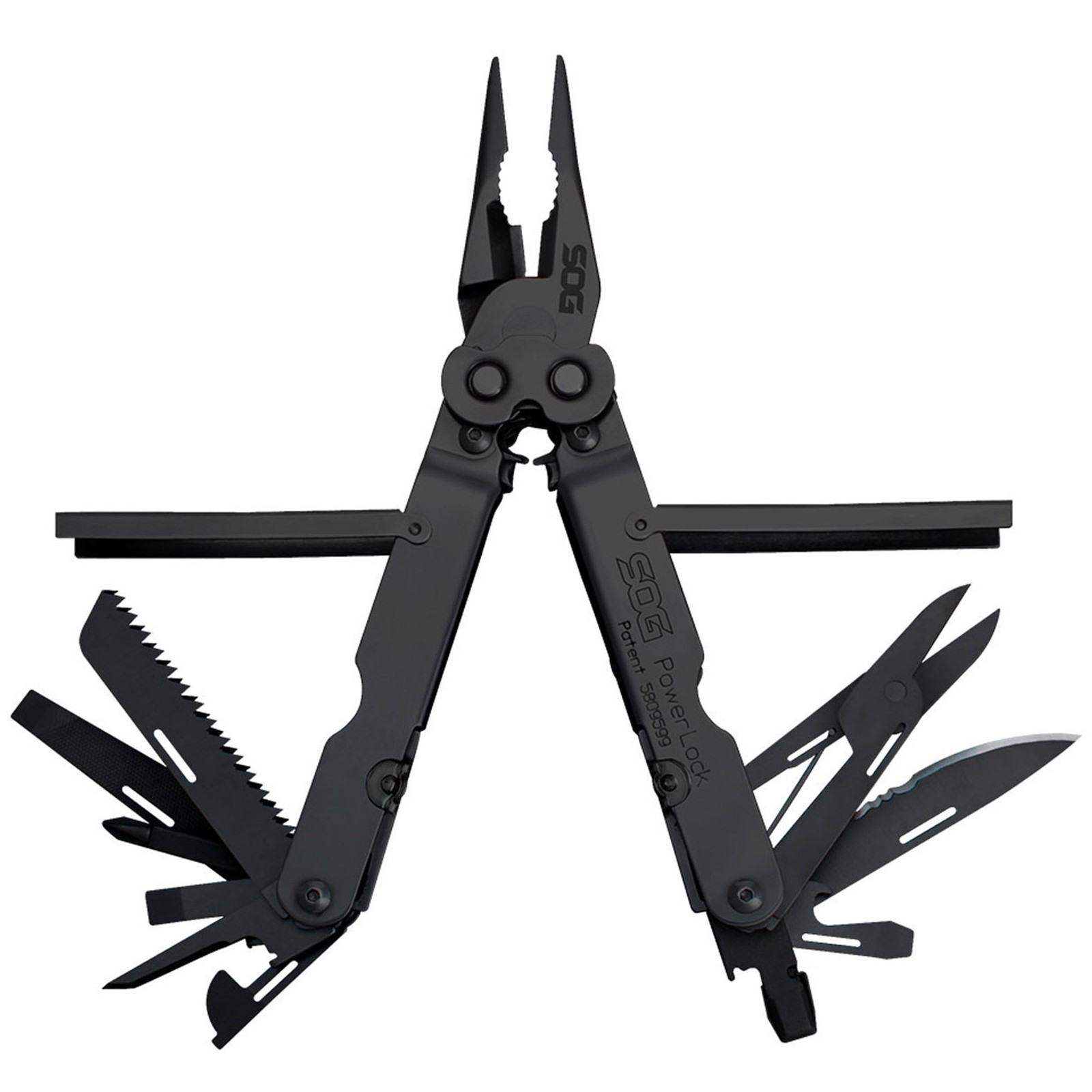 SOG Powerlock Multi-Tool with Scissors and Nylon Shealth – Black Oxide