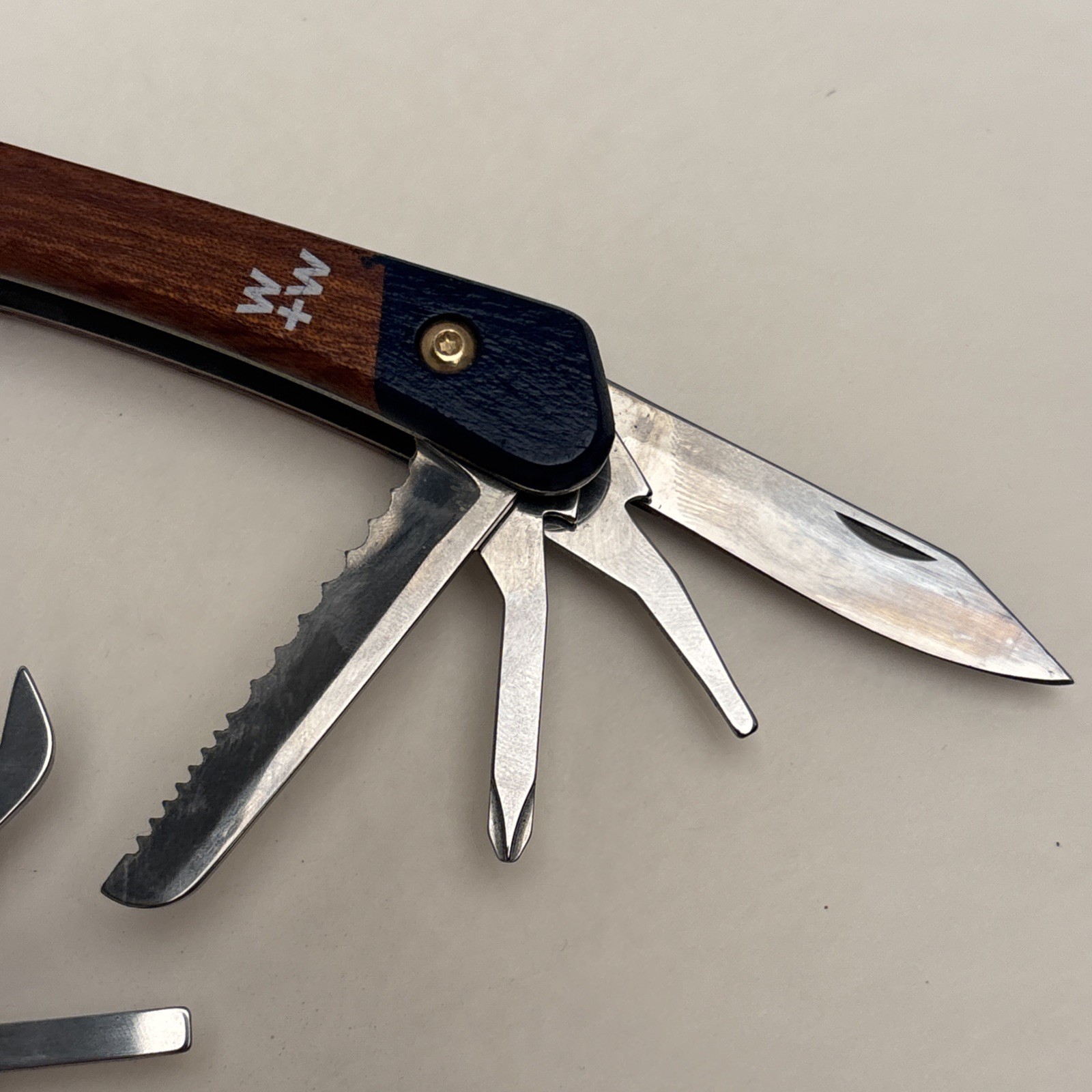 Wild + Wolf Wilderness Survival Tool Wood Scales Multi-tool Tactical Hunt Camp