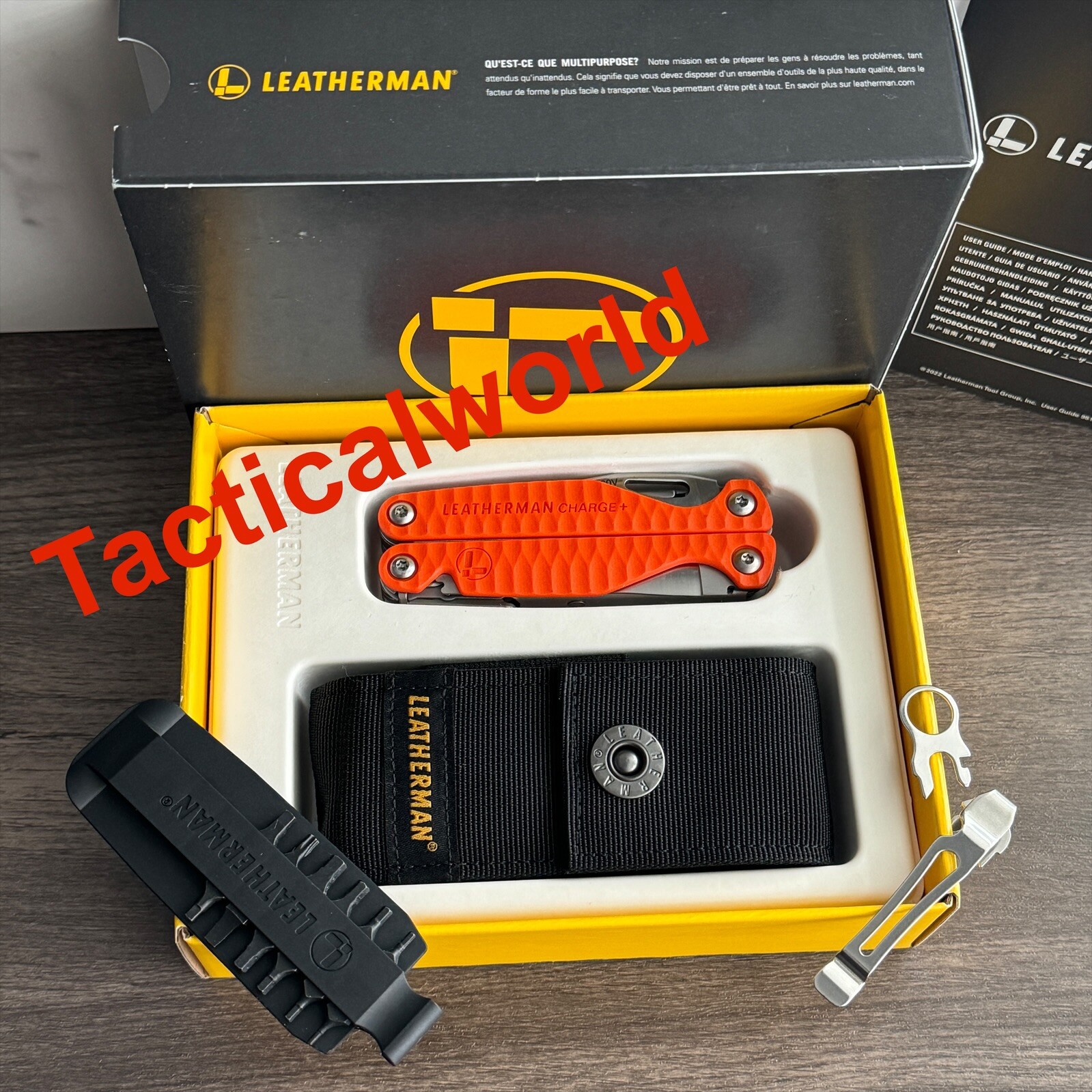 Leatherman Charge+ Plus G10 Orange Multitool. S30V. Carbon Fiber. Discontinued