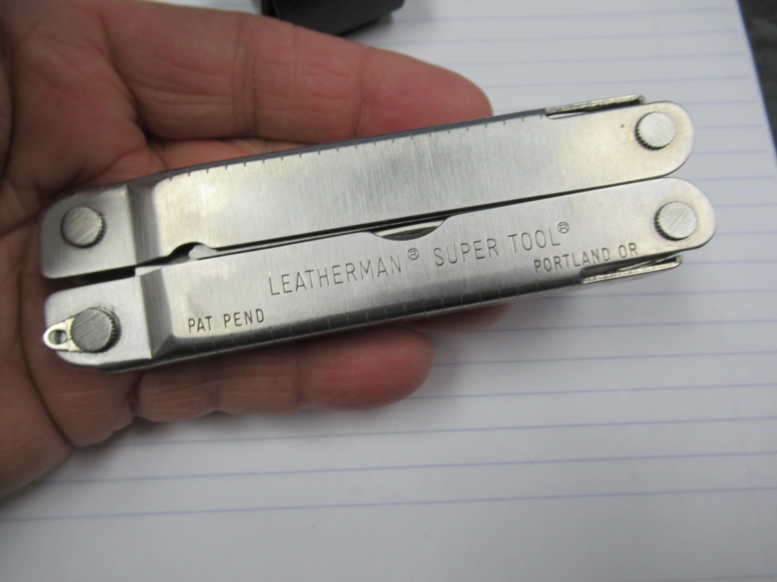 Vintage Pat Pend Leatherman Super Tool & Leather Sheath Excellent! Nice BIN!