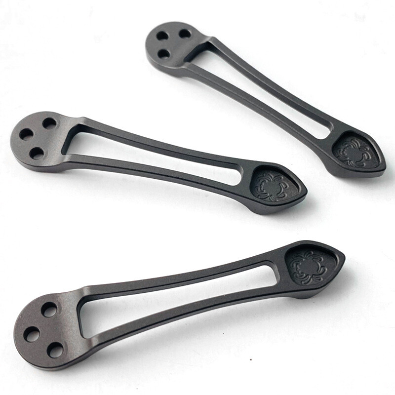 Titanium Pocket Knife CNC Back Clip For Spyderco C81 Paramilitary 2 Para 3 C223
