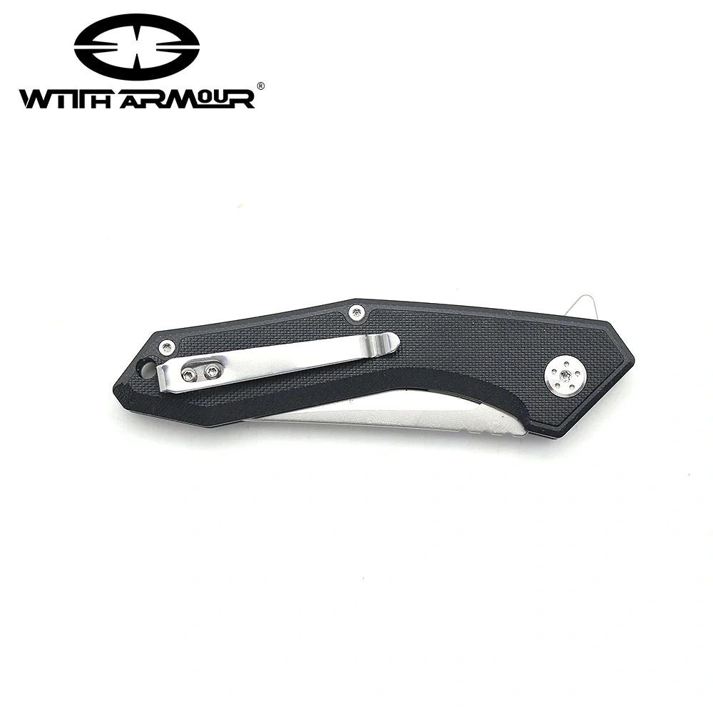 WithArmour WA-082BKG- Ball Bearing Pivot- 4.75 inch G10 Handle pocket knife