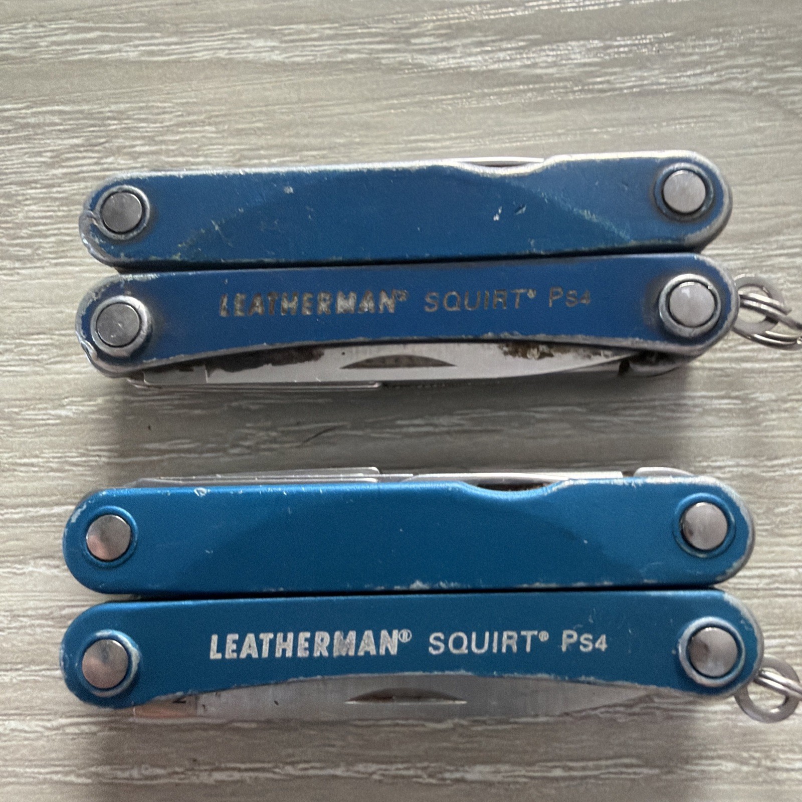 Leatherman Squirt PS4 MultiTool Knife File Lot-2 Scissors Broken Rusty Parts