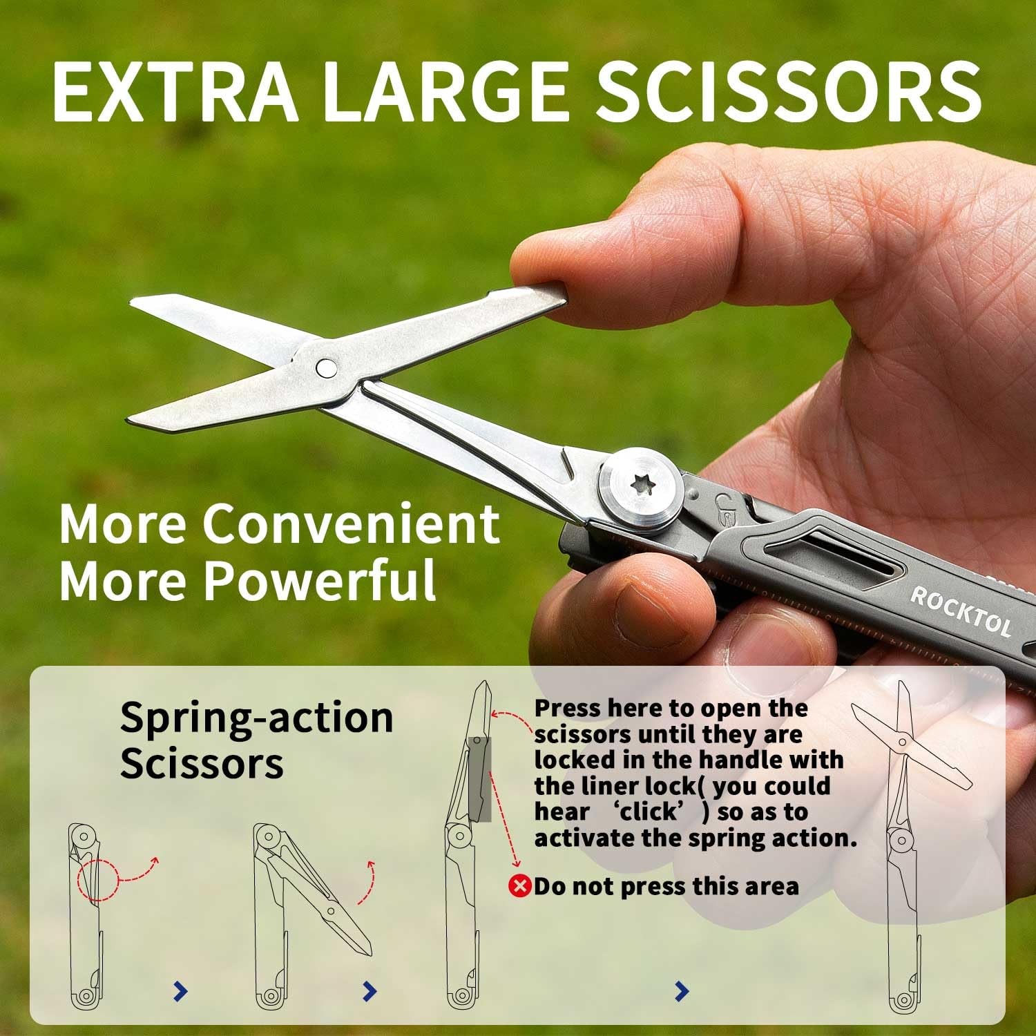 Multitool Pocket Knife12in1 Multitool Knifetitaniumplated Handlepocket Cliplarge