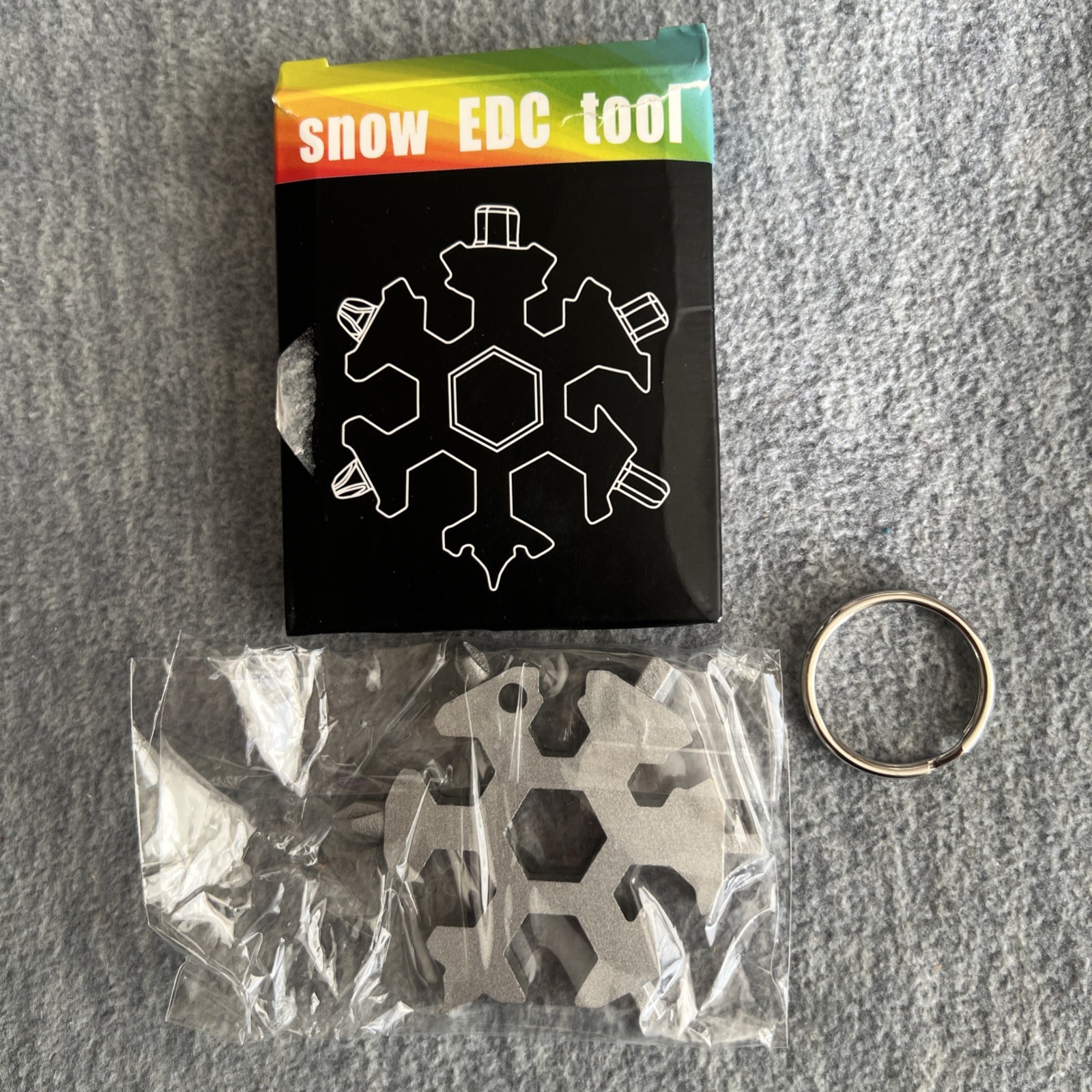 Stainless Steel 19 Function Multi Tool Snowflake EDC Wrench Screw On The Go New