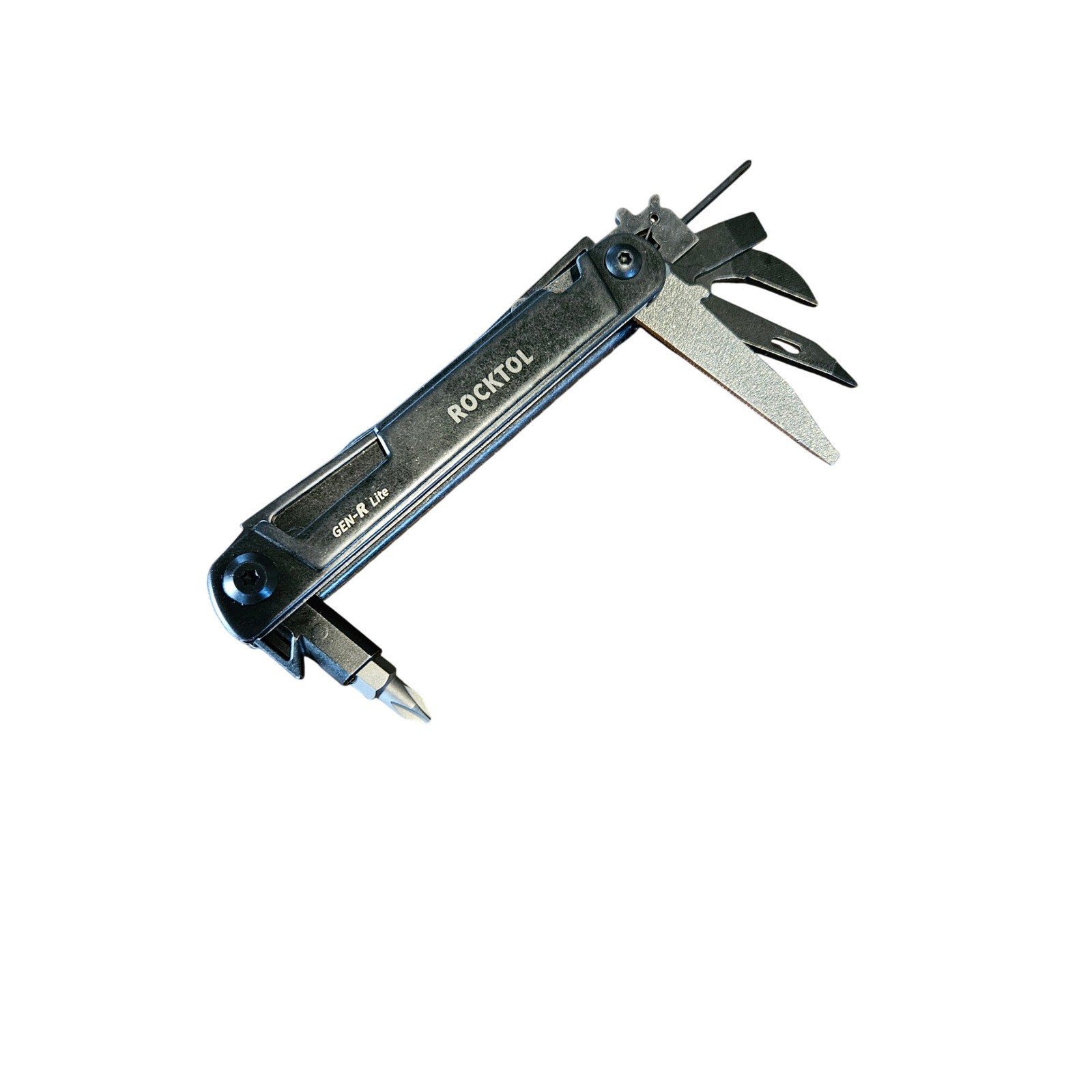 Rocktol GEN-R Lite Multi-Tool VG10 Blade Stonewashed Black with Leather Sheath