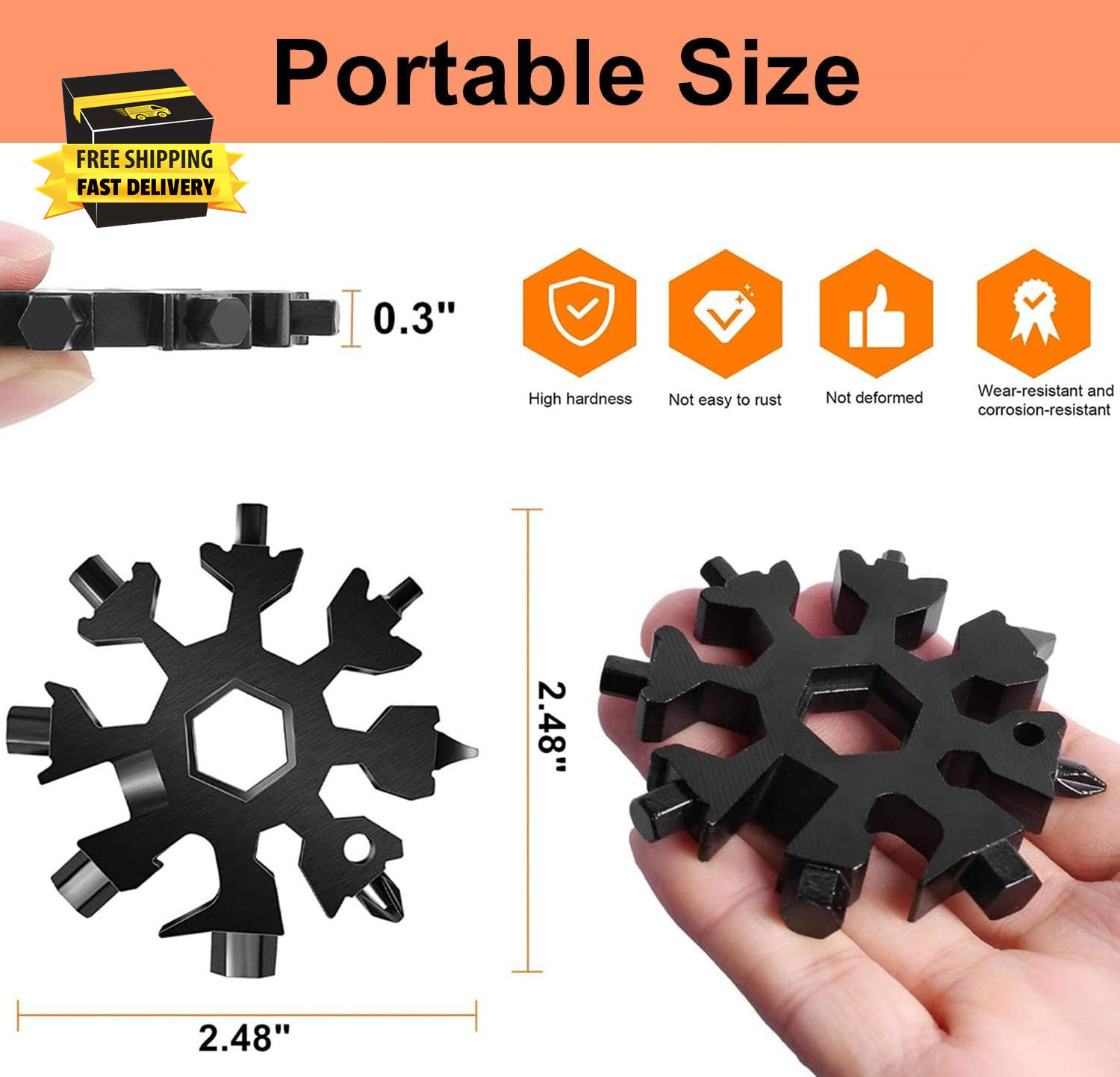 18-In-1 Snowflake Multi Tool, Fathers Day Mens Gifts, Birthday Gifts for Mens Da