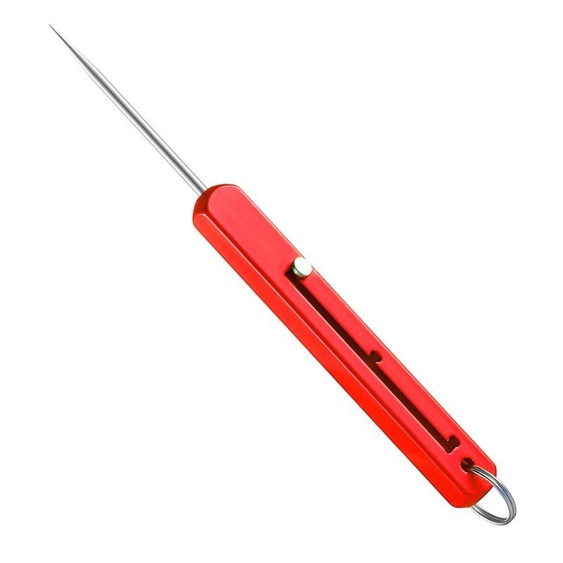 Titanium Alloy Retractable Toothpick Portable EDC Keychain Fruit Fork Tool