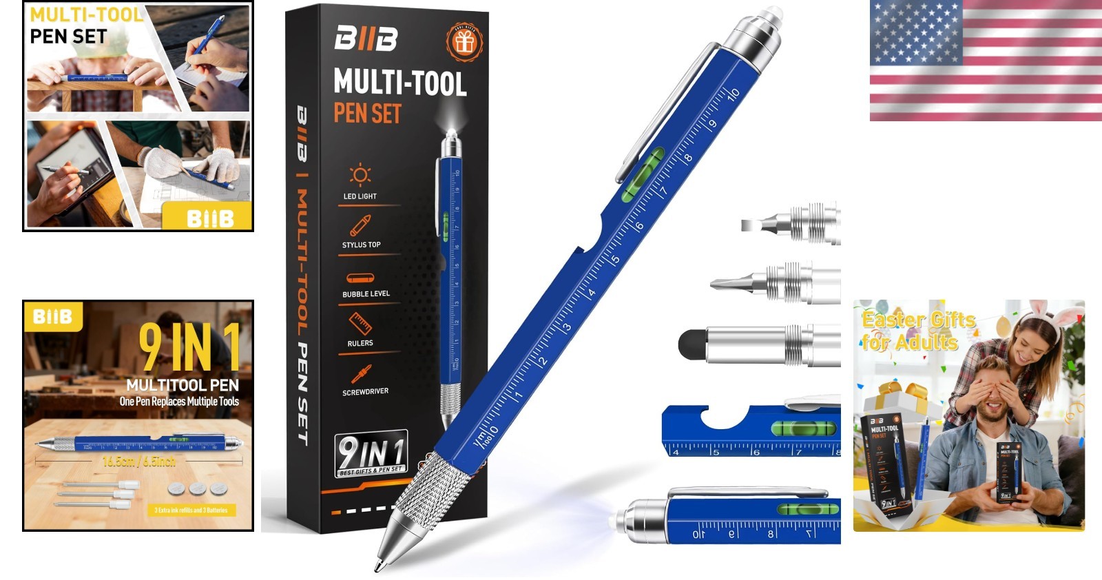 Innovative 9-in-1 Multitool Pen: Unique Birthday and Father’s Day Gift for Him