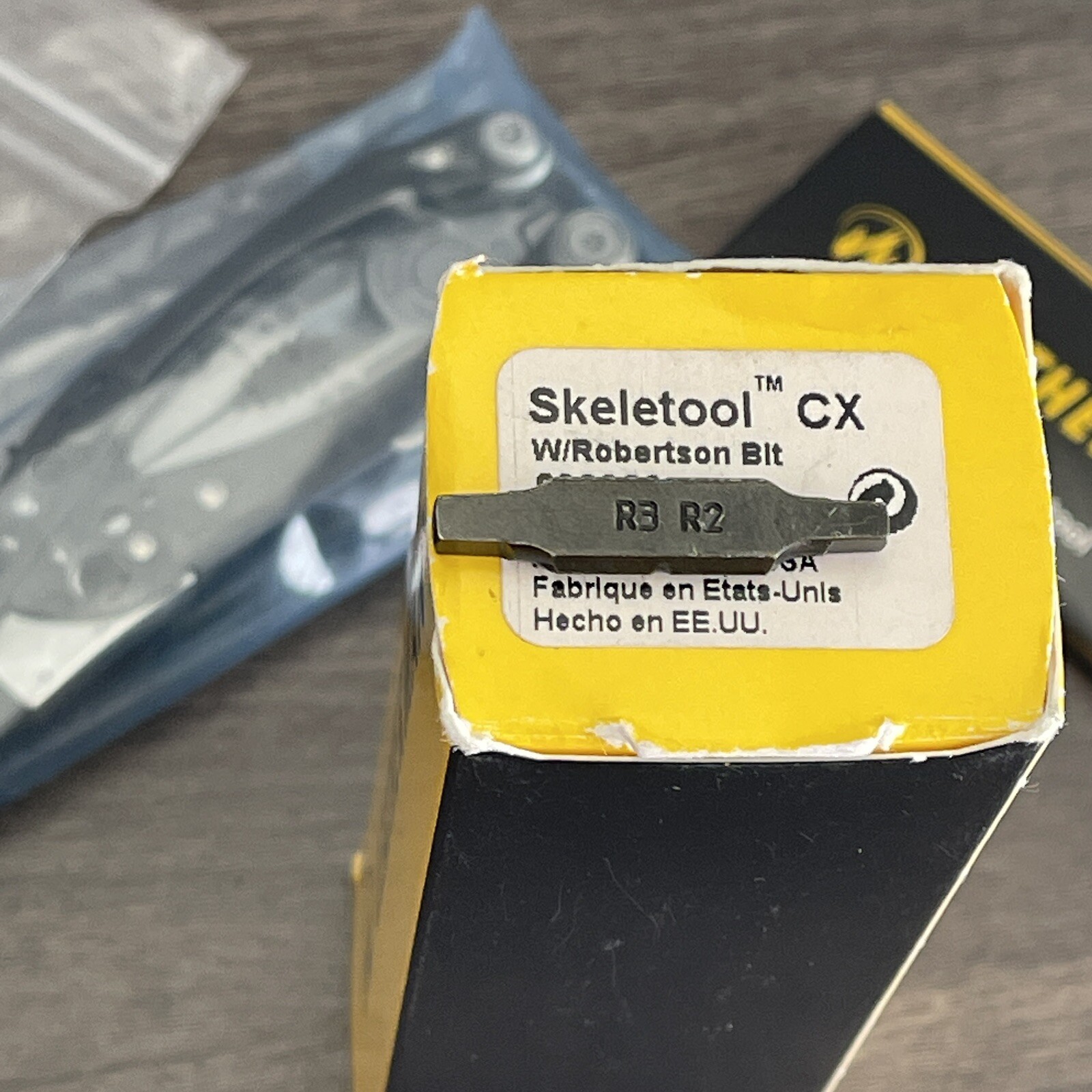 Early Leatherman Skeletool CX Carbon Fiber Handle Insert & Half-Serrated Blade
