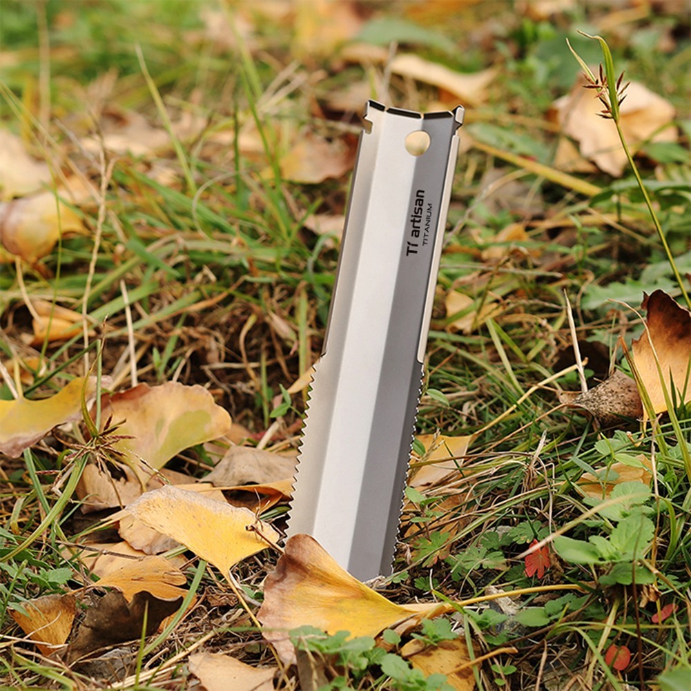 Outdoor Titanium Garden Hand Serrated Shovel Camping Trowel Outdoor Tools