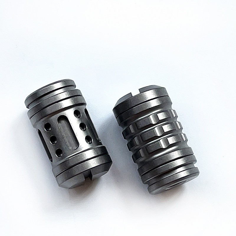 EDC Titanium Alloy Umbrella Rope End Flashlight Necklace Pendant Ring Accessory