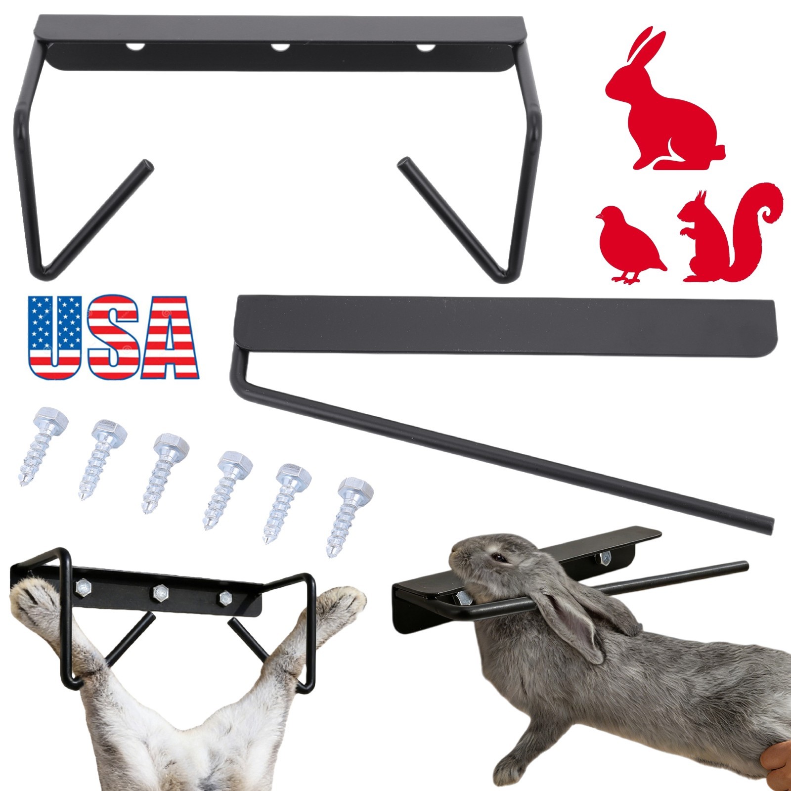 Humane Rabbit Dispatch Dislocator & Skinning Tool Set for Handling Small Animals