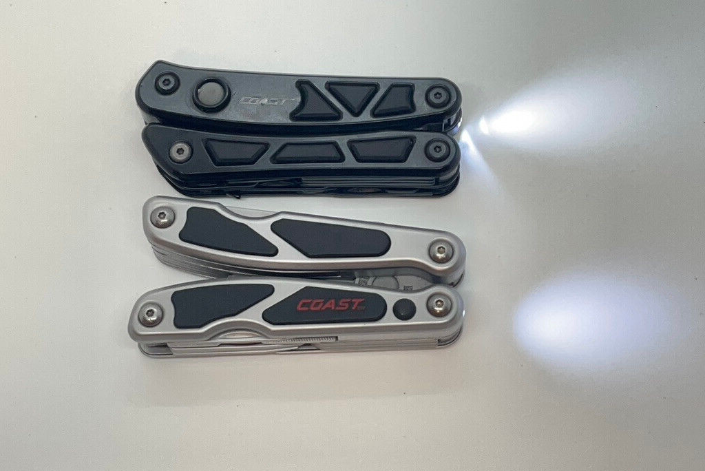 Coast Lot Of 2 Multi-Tool Flashlight LED155 2-LED Pro Pocket Pliers and LED140