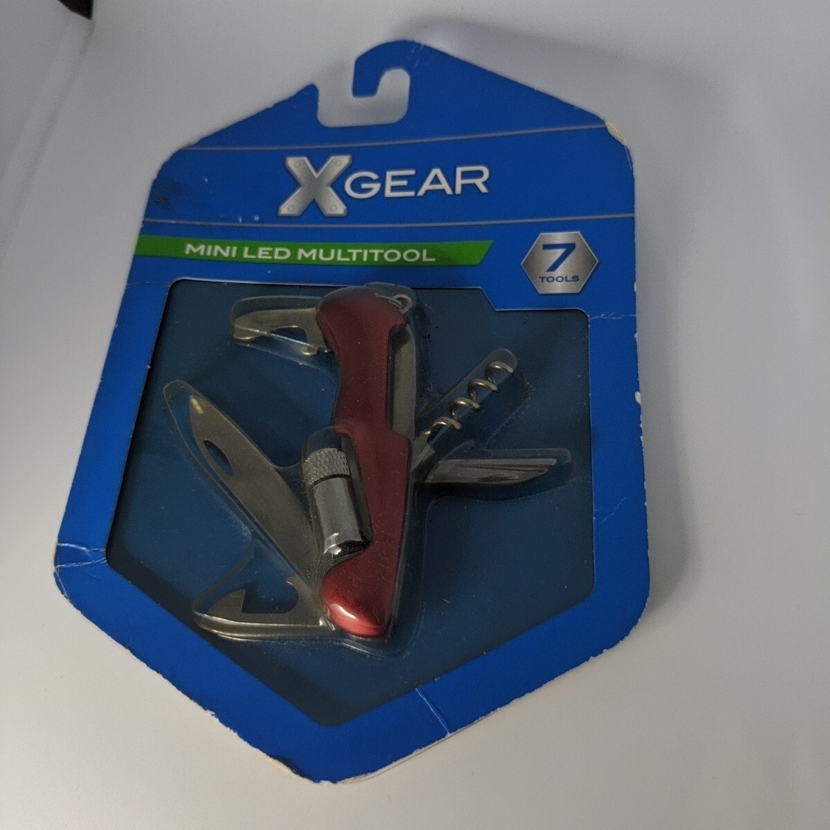XGear 7 Mini LED MultiTool Red NS Pocket Knife 41XG1218 Style NIB