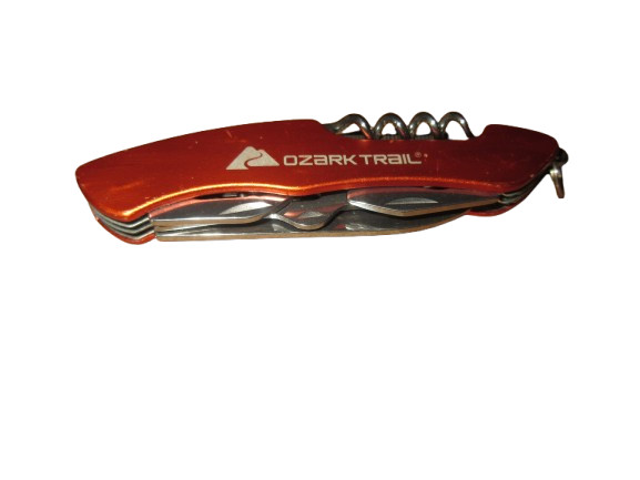 Ozark Trail Orange Multi-Tool Pocket Knife with Stainless Steel Blade & Tools