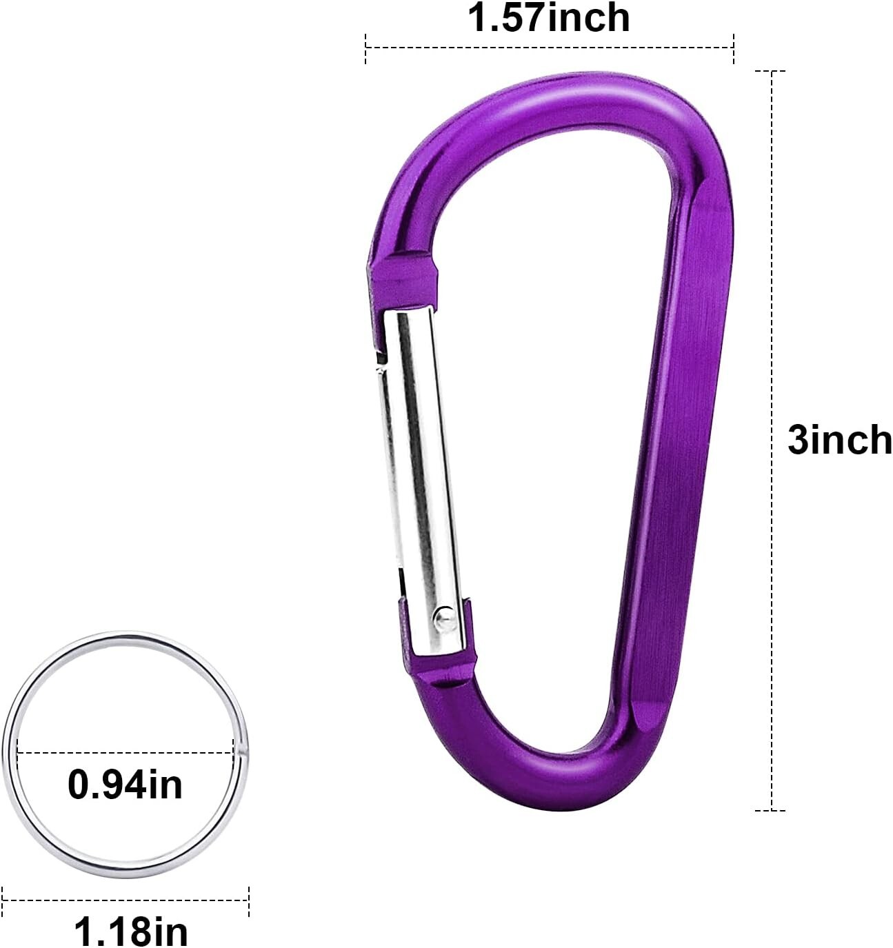 Carabiner Clip Camping Accessories Fishing Hiking Traveling and Keychain Craebue