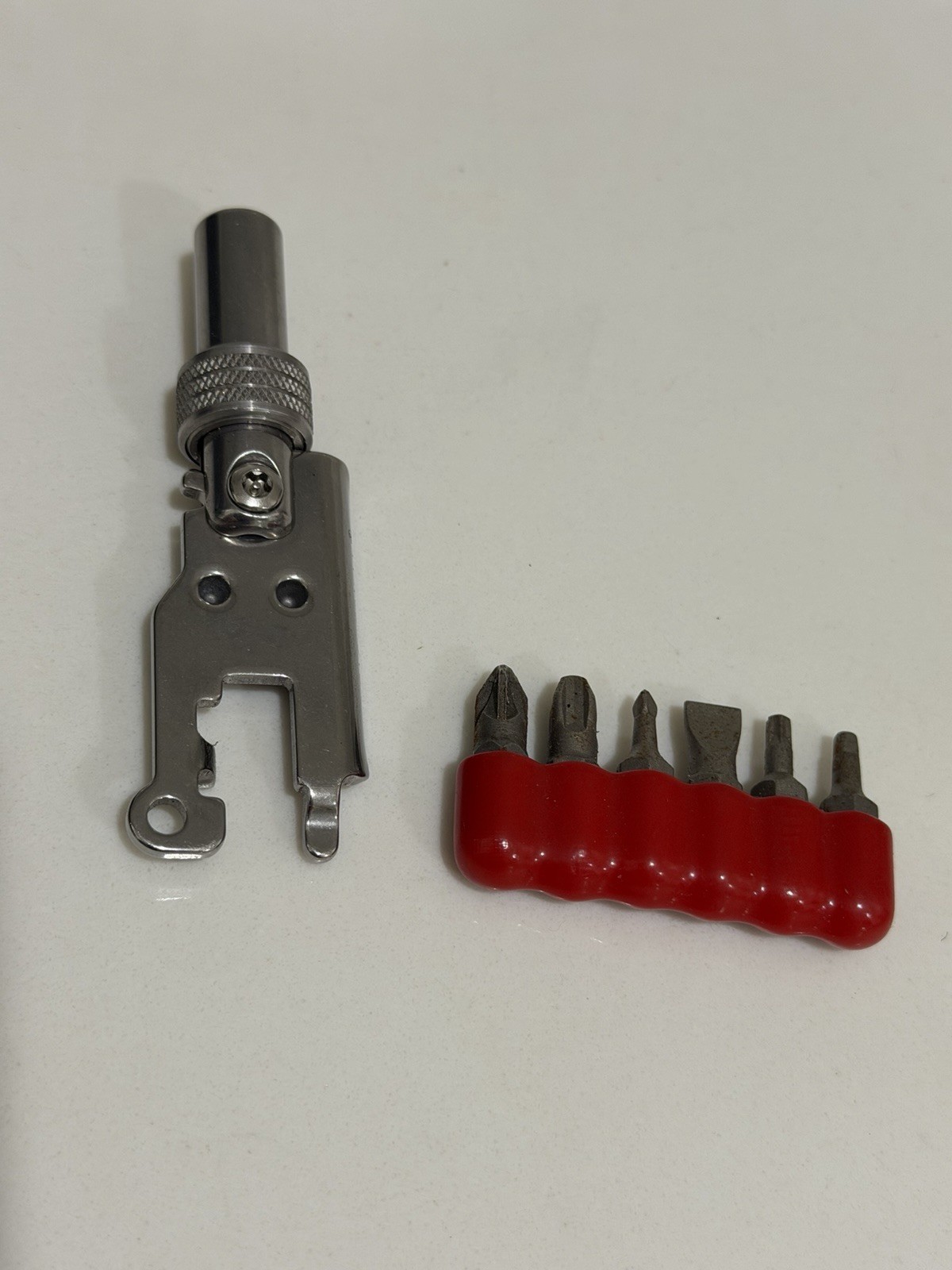 Vintage Leatherman Pocket Survival Tool PST w/TOOL ADAPTER, Bit set & Pouch
