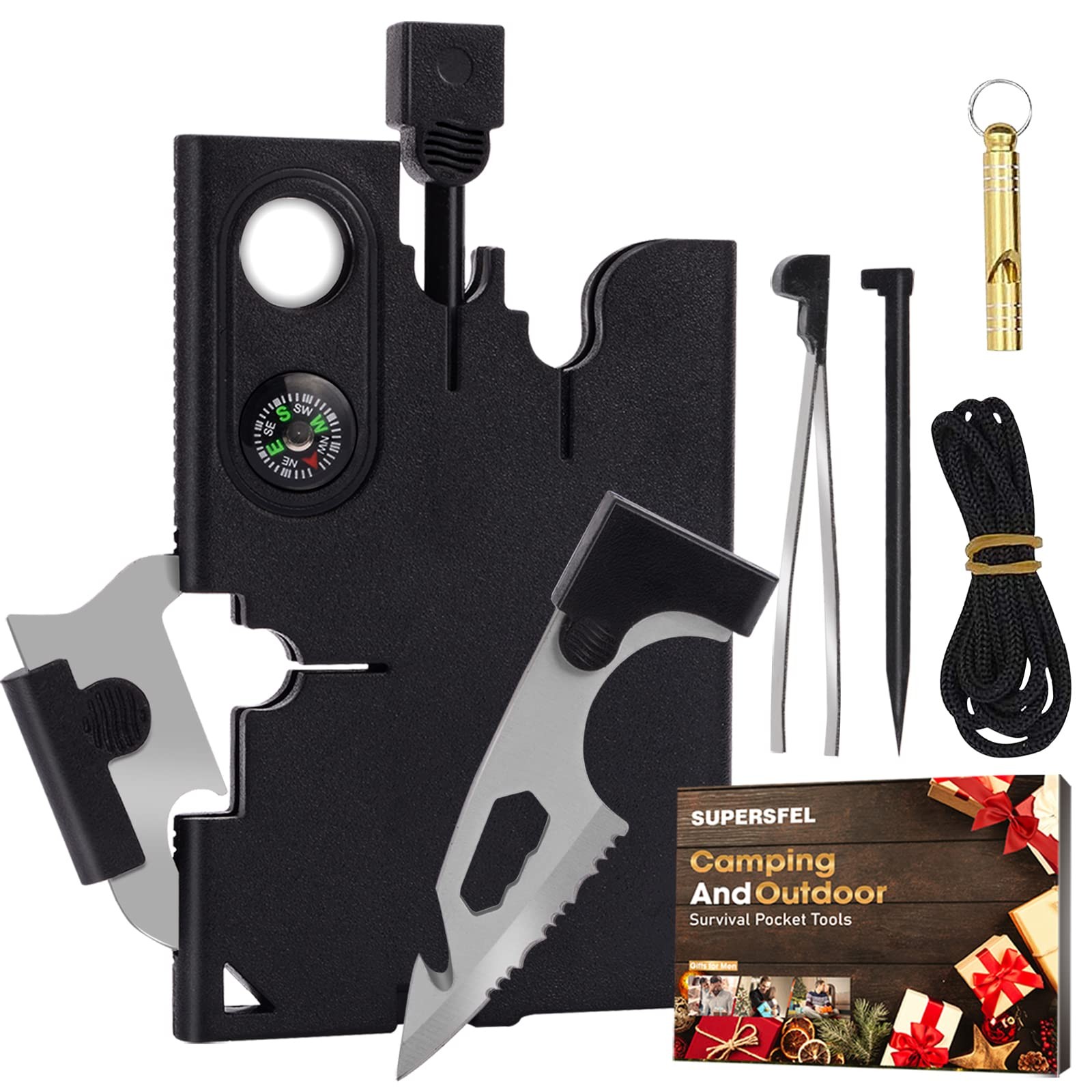Credit Card Tool Multitool, Christmas Stocking Stuffers 18 in 1 Cool Gadgets,…