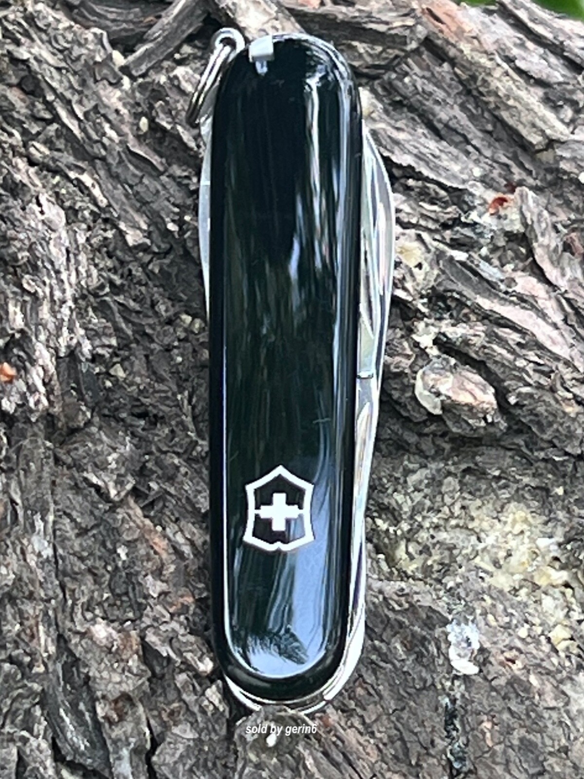 Swiss Army Original Knife Black Huntsman, 15 Functions Victorinox 1.3713.3 NIB