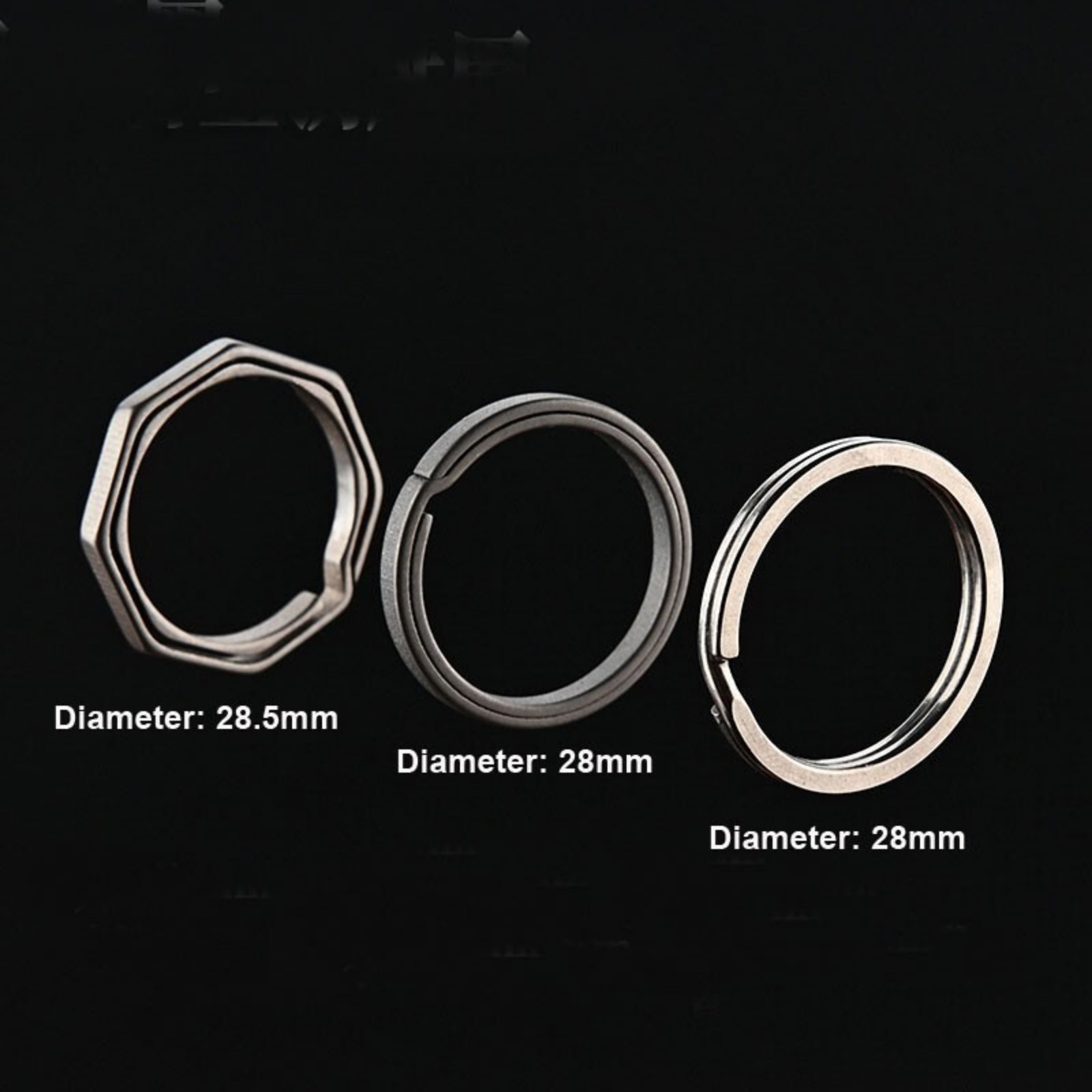 Titanium Alloy Key chain Carabiner with Key Ring Waist Hanging Buckle EDC Tool