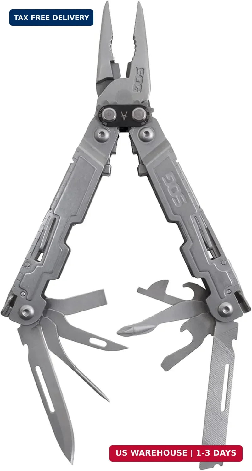 SOG PowerAccess Well-Rounded One-Handed Lightweight Daily Pocketable Stainless S