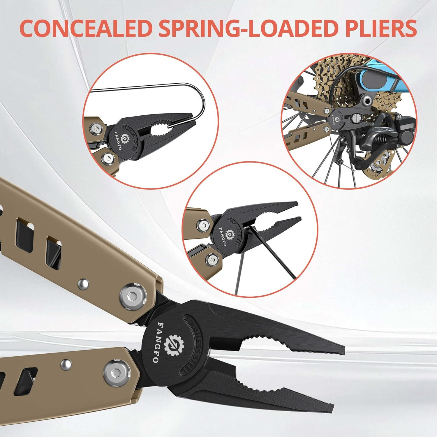 Multitool 17-In-1 Stainless Steel Multi Tool with Pocket Knife Needle Nose Plier