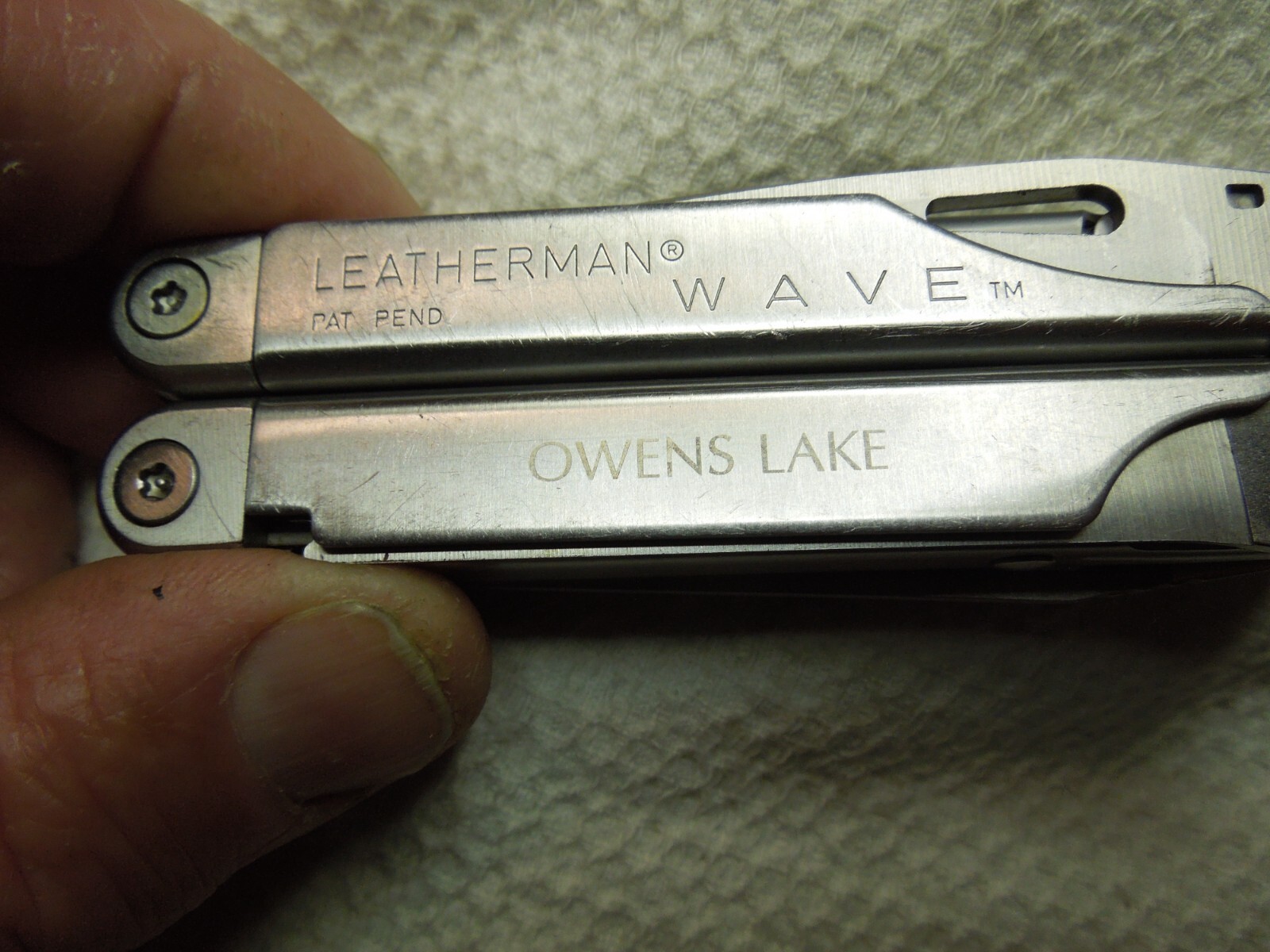 The Original Leatherman Wave Multi Tool USA 2001 PAT.PEND. UNIQUE INSCRIBED LOOK