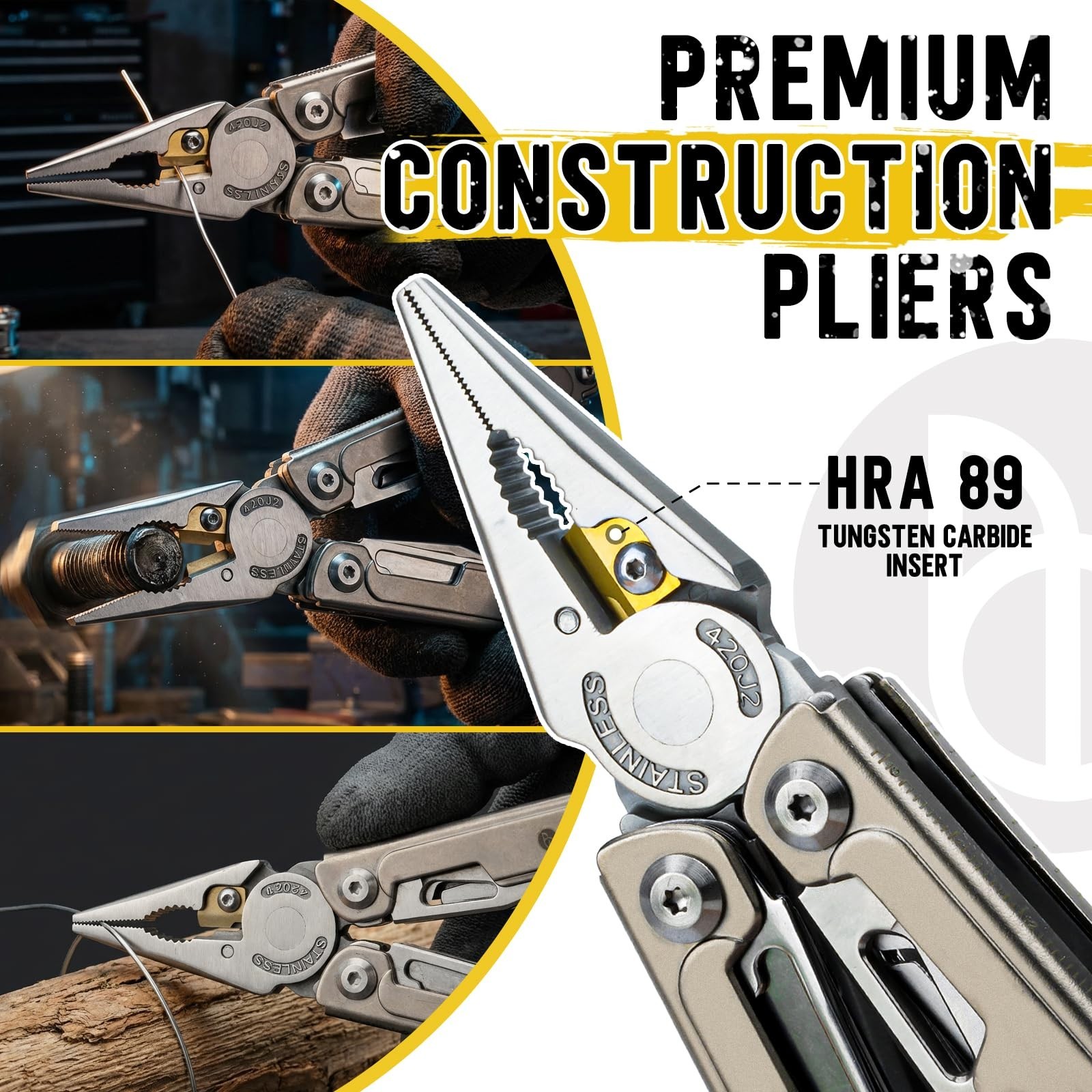 24-in-1 Titanium Multitool Pliers – Ultra-Light EDC Pocket Tool, Sheath & Clip,
