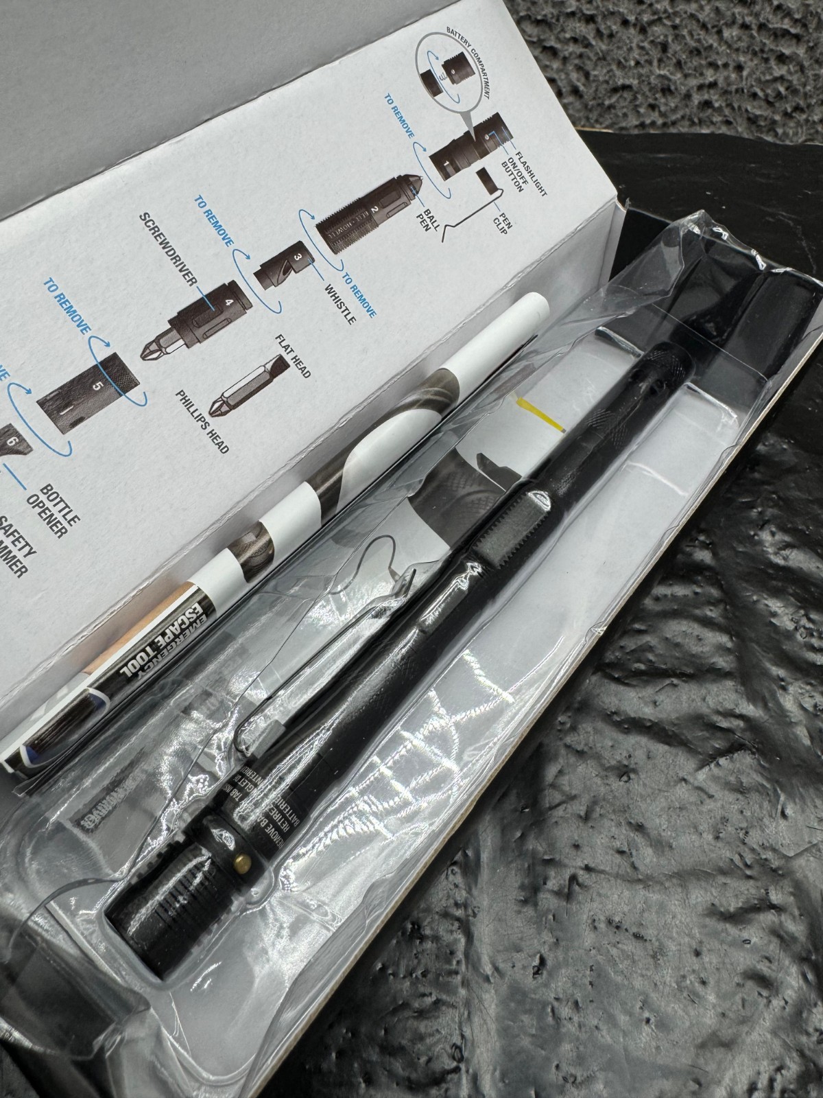 Bell Howell Tac Pen Deluxe Multi-Tool 9 In 1 Tactical Pen Emergency Escape Tool