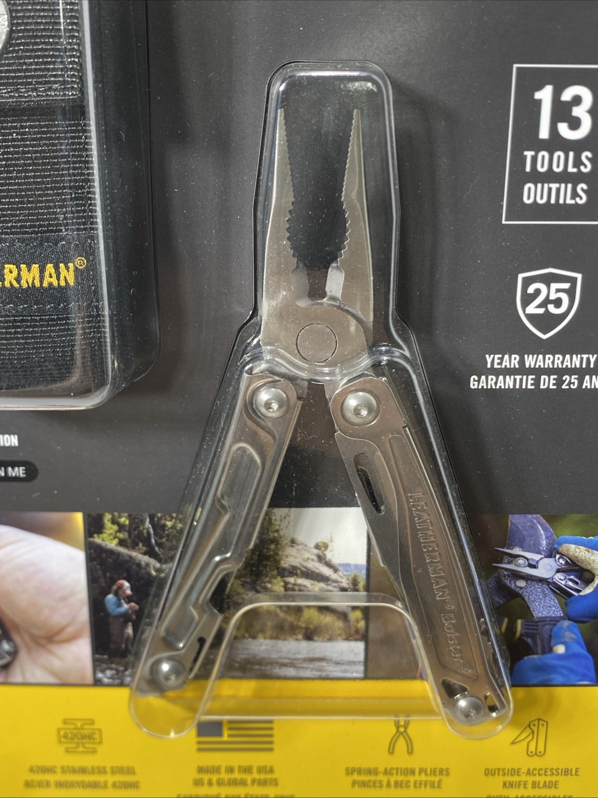 Leatherman BOLSTER MULTIPURPOSE TOOL with NYLON SHEATH Stainless 13 Tools NEW!