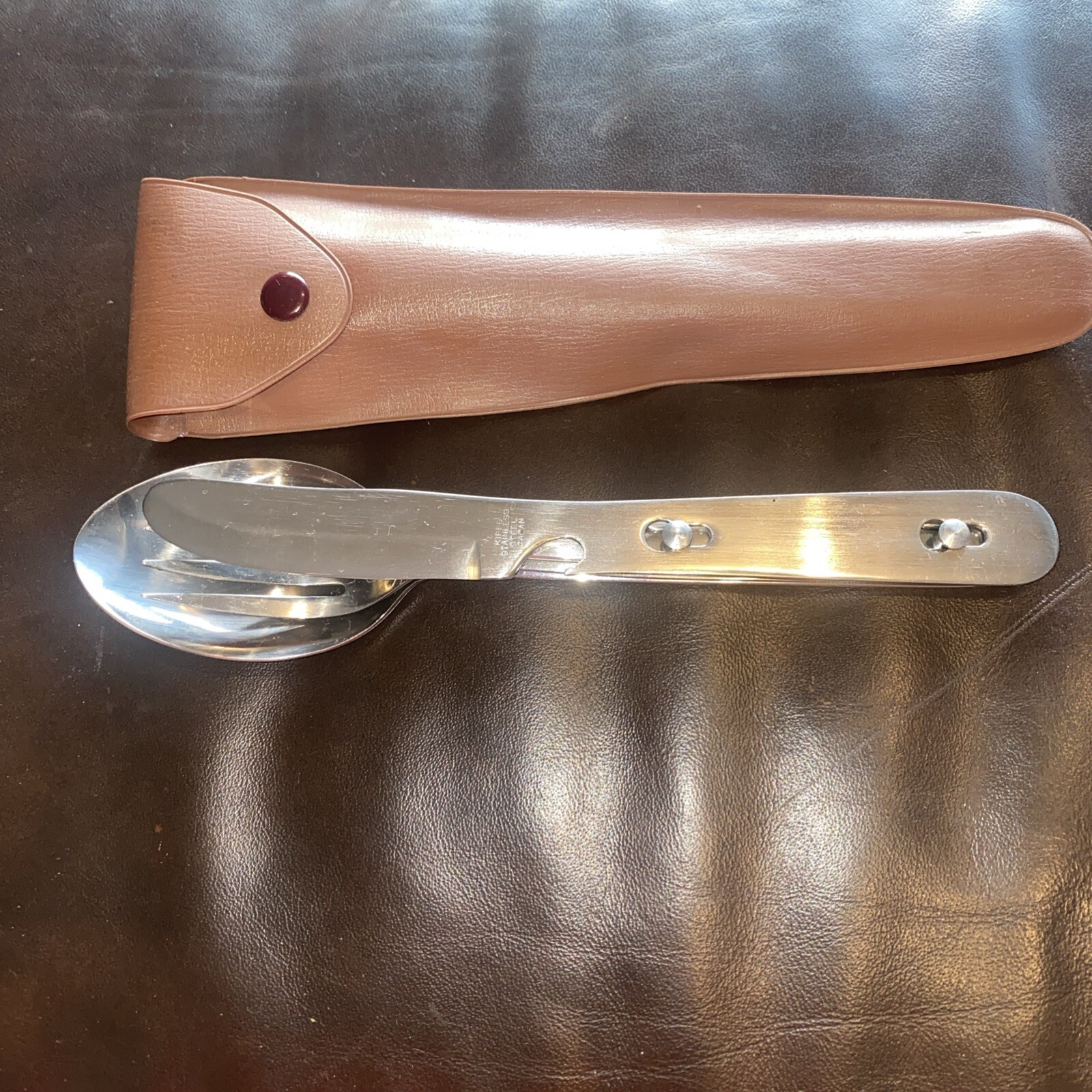 Camping Travel Cutlery 3 Piece Set Silverware Bottle Opener SS