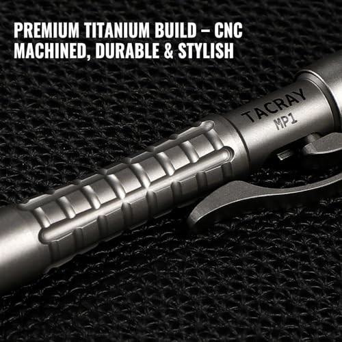Titanium Multitool Pen – Mini EDC Pocket Tool with Replaceable Heads, Box Cutter