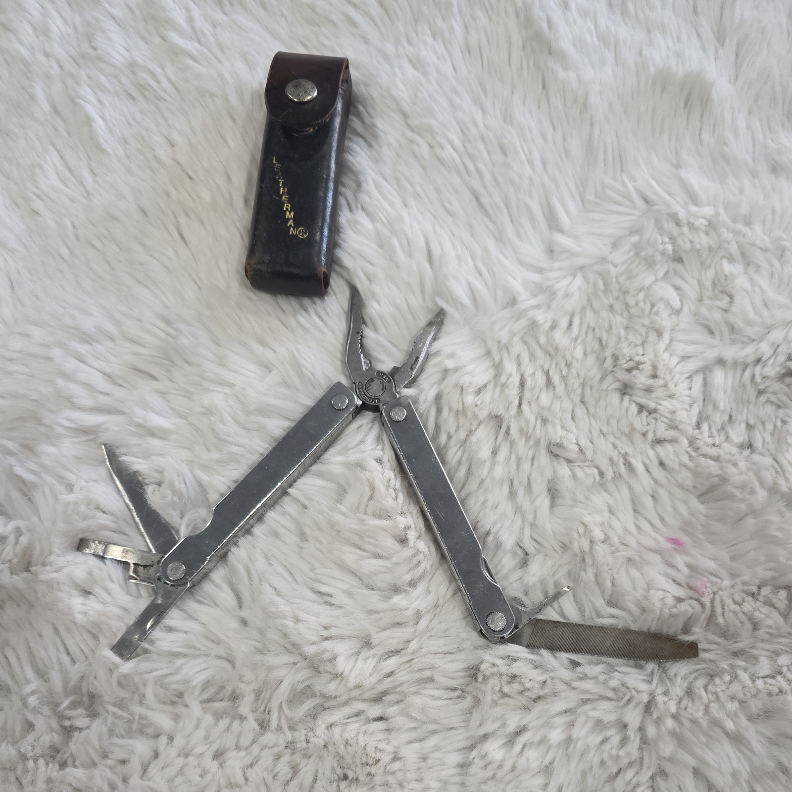 Vtg Original Leatherman Multi Tool Portland OR Leather Sheath USA