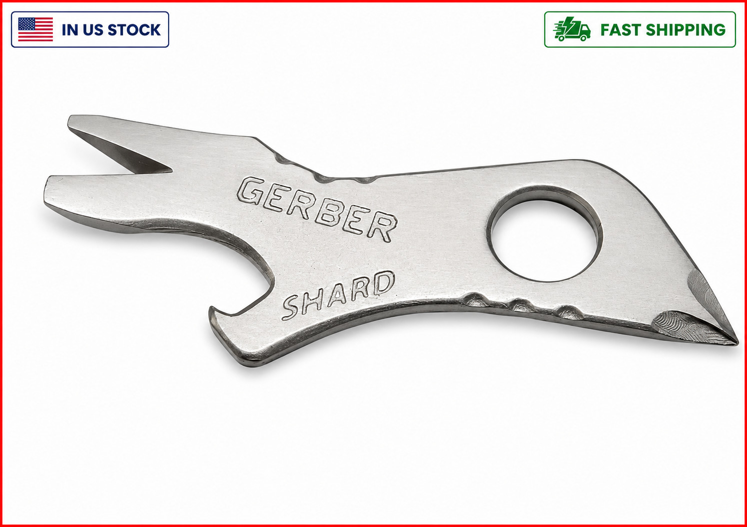 Gerber Gear Shard 7-in-1 Keychain Multitool – Screwdriver, Bottle Opener, EDC