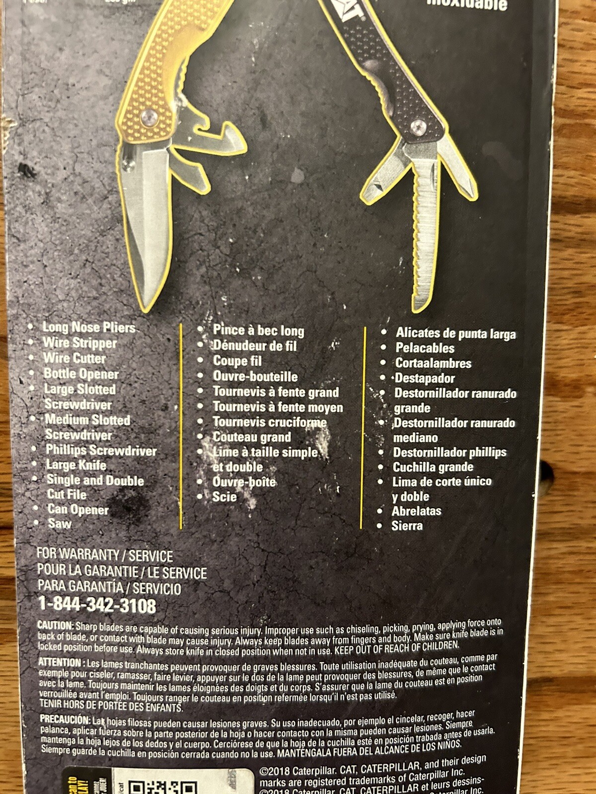 NIB CAT 11-in-1 Multi Tool with Caterpillar Yellow & Black handles. Great Gift!!