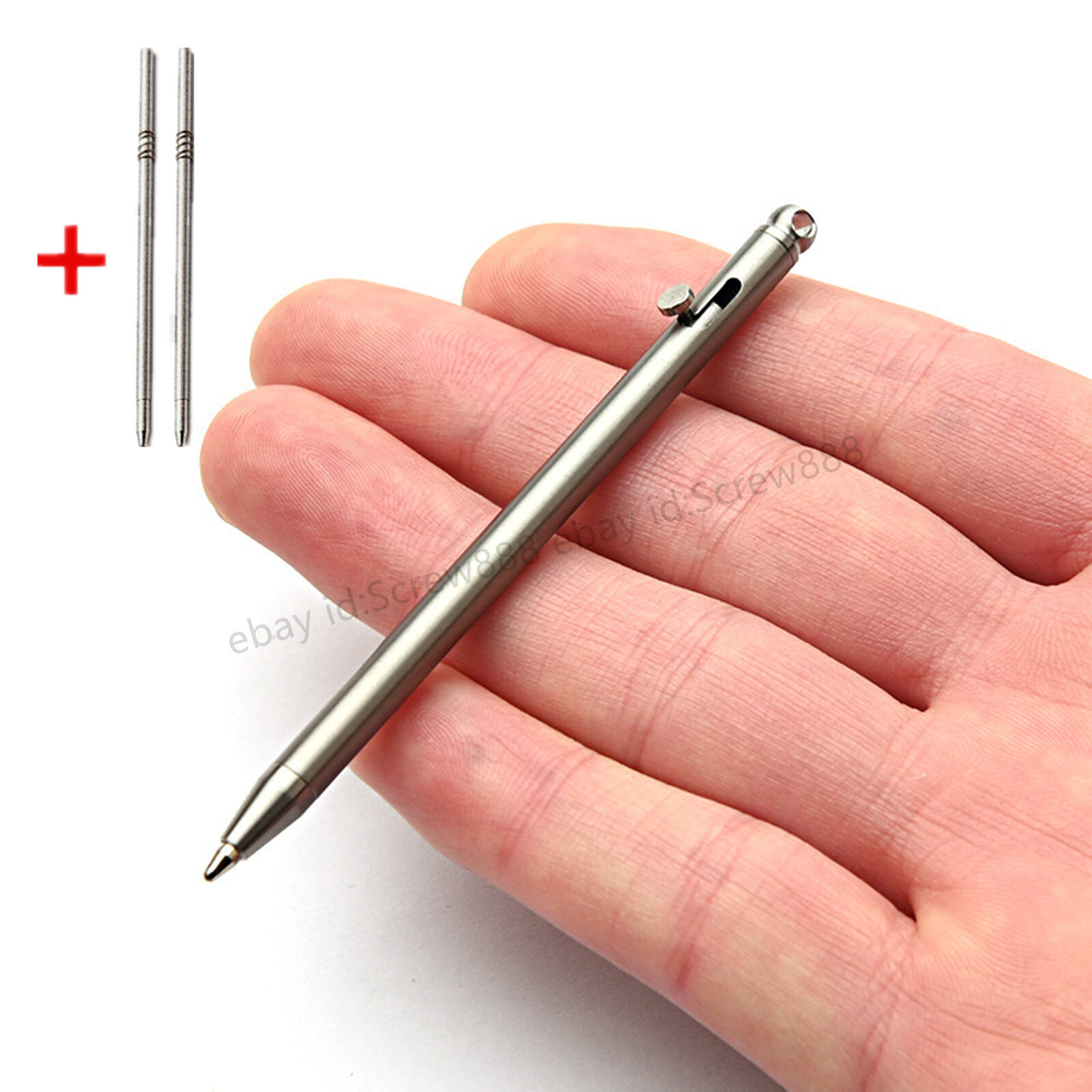 Tactical Titanium Pen Ballpoint Outdoor Pocket Keychain EDC Tool Survival Gadget