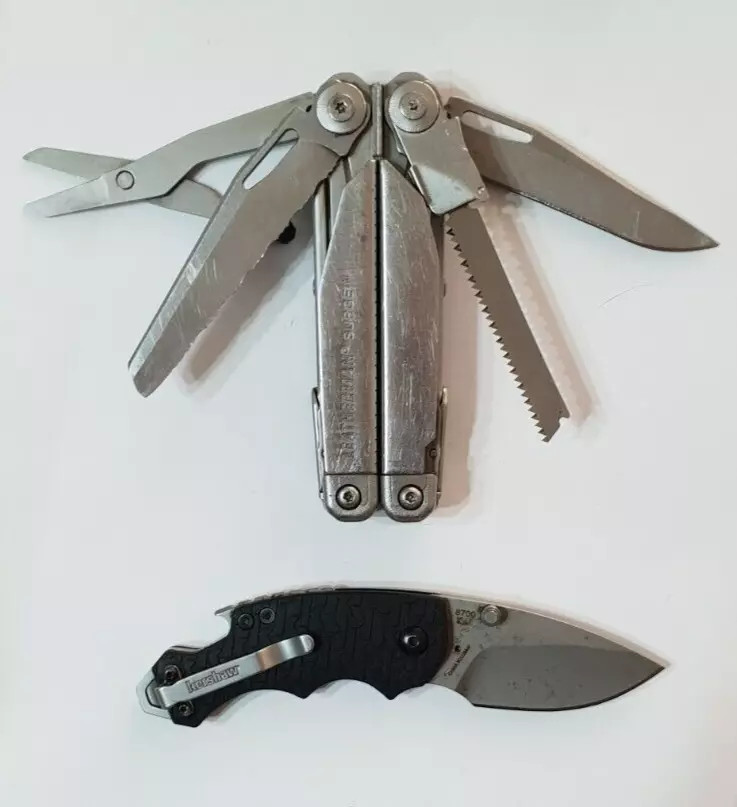 🔥 Leatherman Surge Multi Tool Large Scissors Heavy Duty + Kershaw Folding Set
