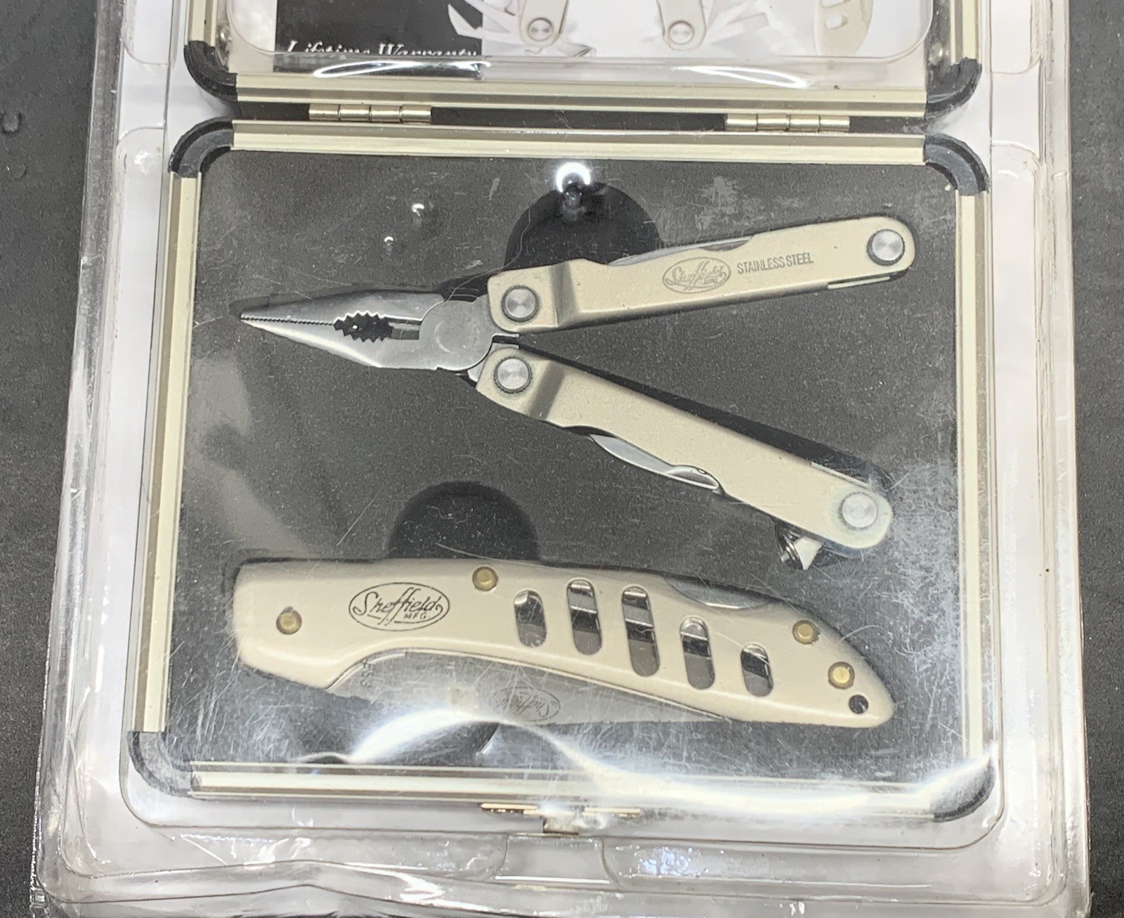 NEW! SHEFFIELD 2pc Multi 12 In 1 Tool Set & Folding Locking Knife w/Case