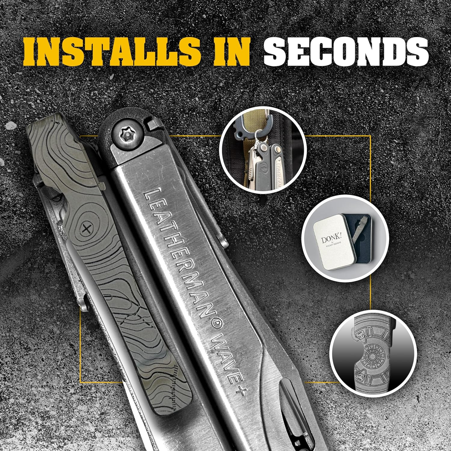 Pocket Clip Compatible with Leatherman Wave, Wave Plus+, Alpha, Surge & Charge A