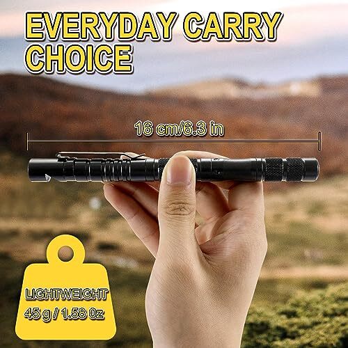 Gifts for Men, 9 in 1 Tactical Pen, Dad Gifts for Fathers Day, Large Black