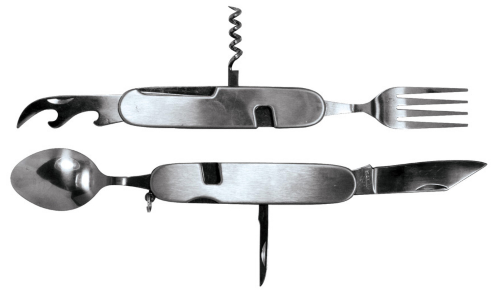 7-In-1 Stainless Steel Multi Function Camping Tool Utensils Knife Spoon Opener