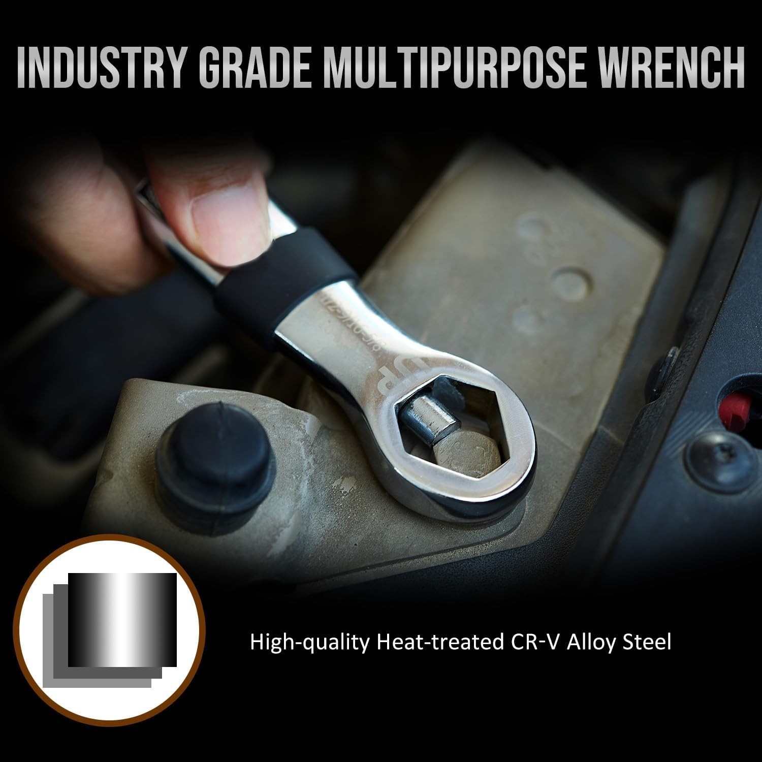 EDC Pocket Wrench Universal Multi Tool 23 Size 7 to 19mm 1 4 to 3 4 Inch Adjusta