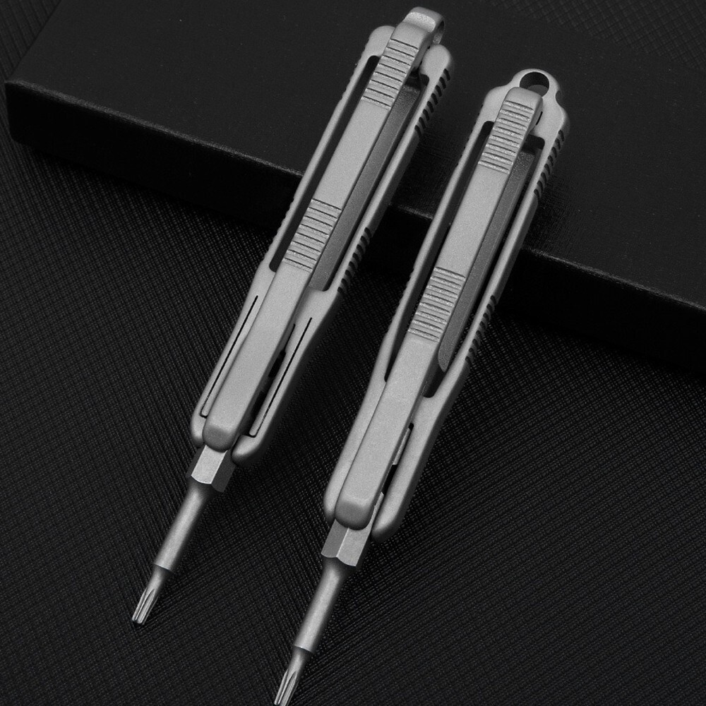Titanium Alloy Pocket Screwdriver Cross Bit Portable Outdoor Gadget EDC Tools