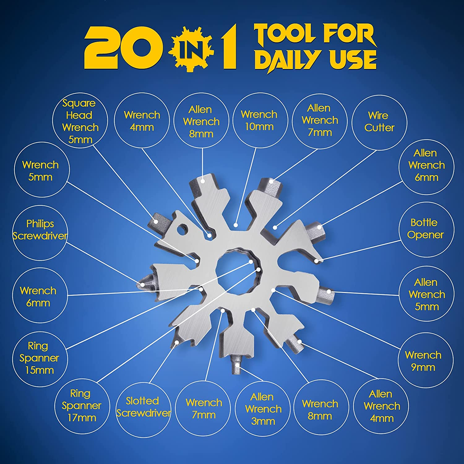 Snowflake Multitool Tools Gifts for Men – Christmas Stocking Stuffers for Men Ad