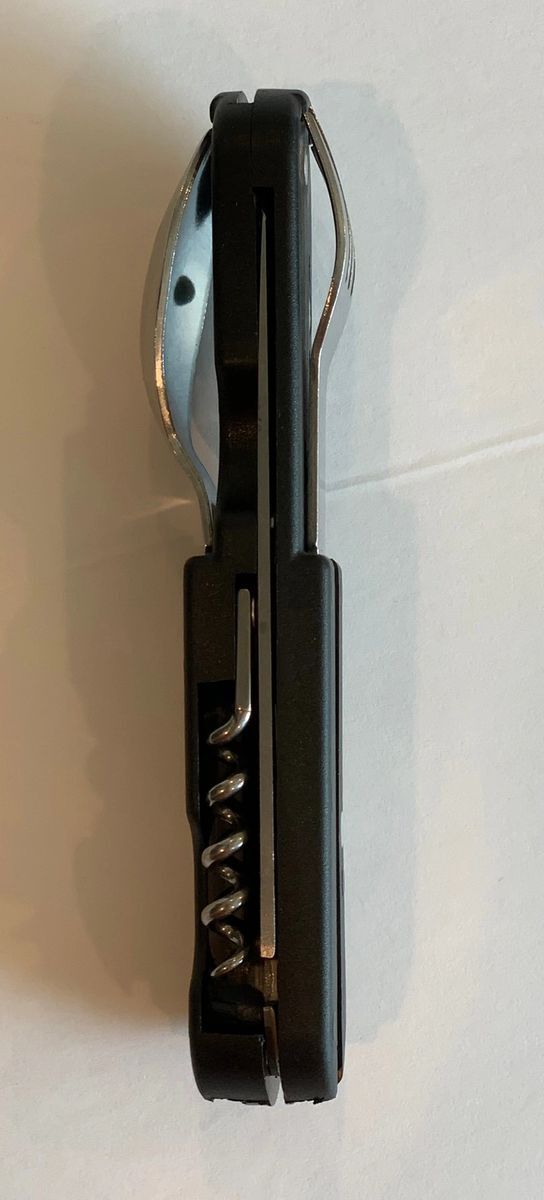 French Army Military Camp Knife Made in France Multi Tool Spoon Fork – BLACK