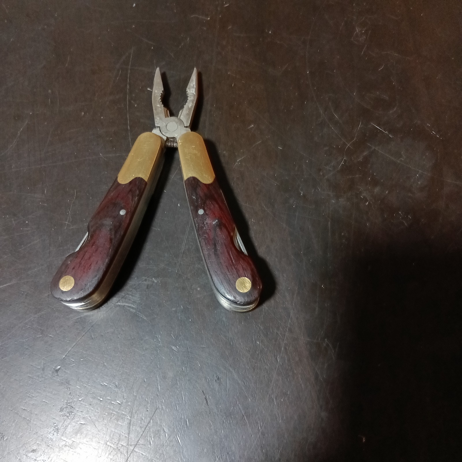 HUSKY 25 Years 25th Anniversary Limited Edition Multi-Tool Brass Wood vintage