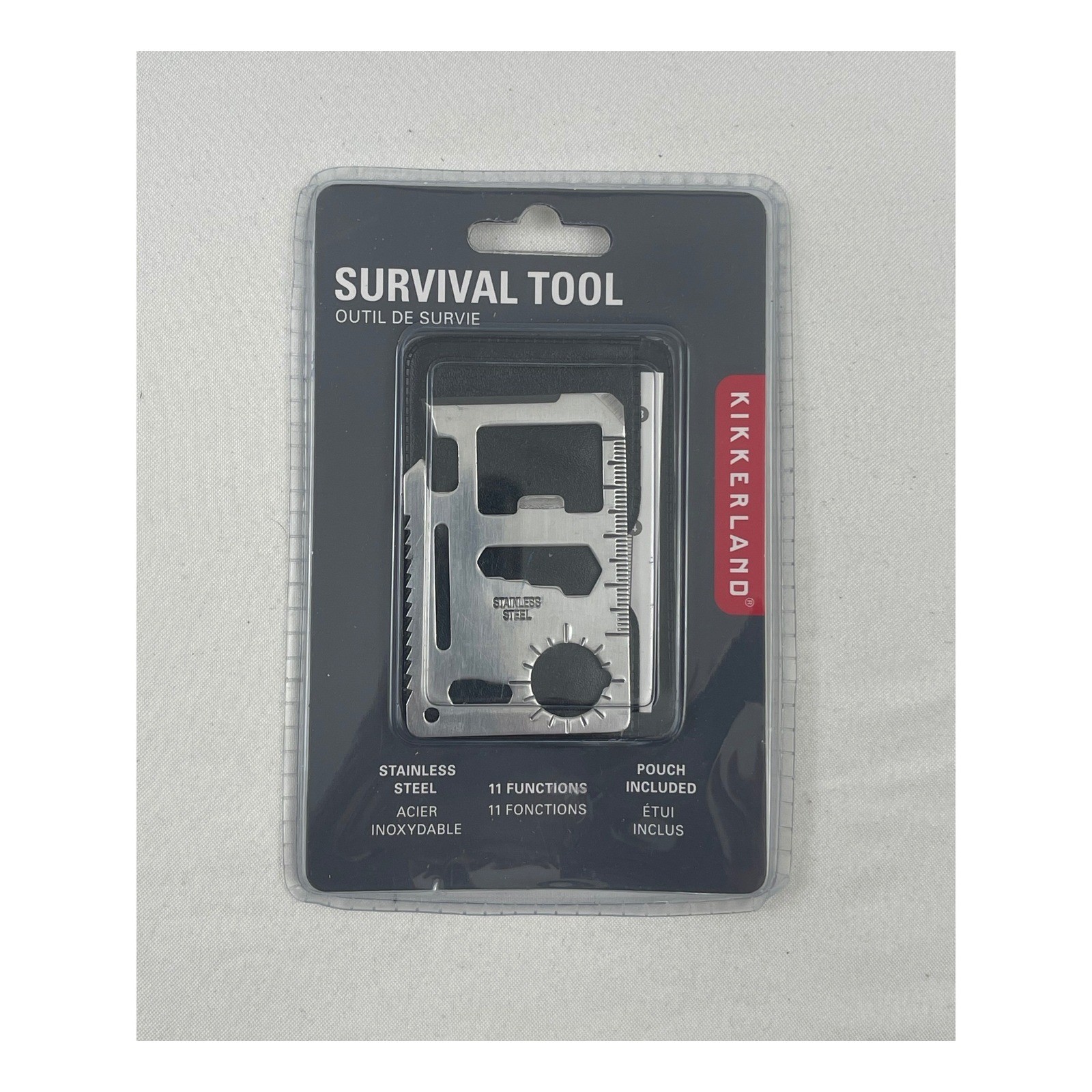 Kikkerland 11-in-1 Stainless Steel Survival Multi-Tool Card XCD401K-D New