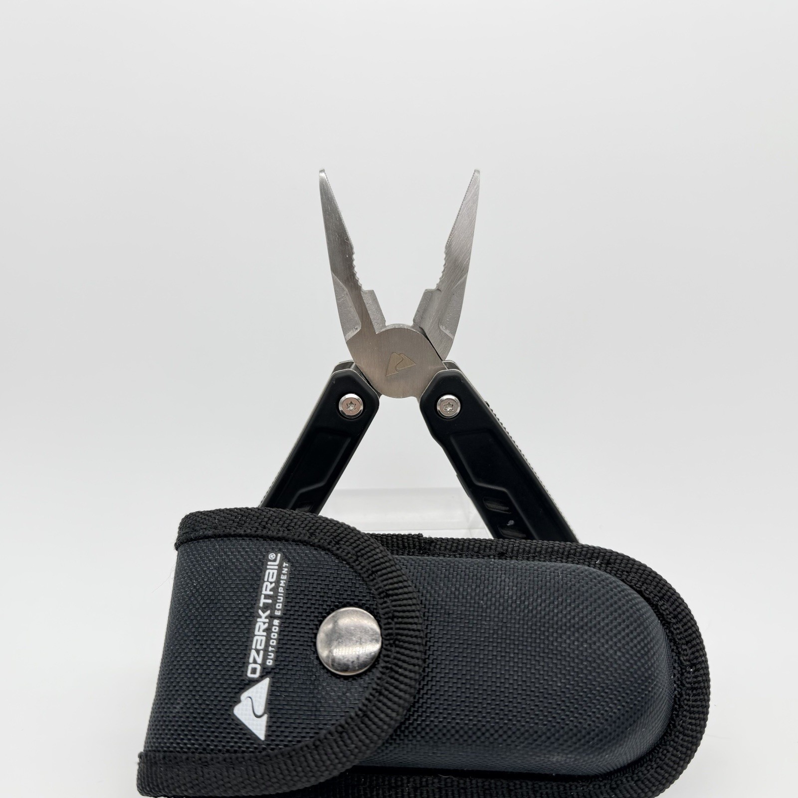 Ozark Trail 15-Function Multi-Tool Black Handle Outdoor Equipment With Sheath
