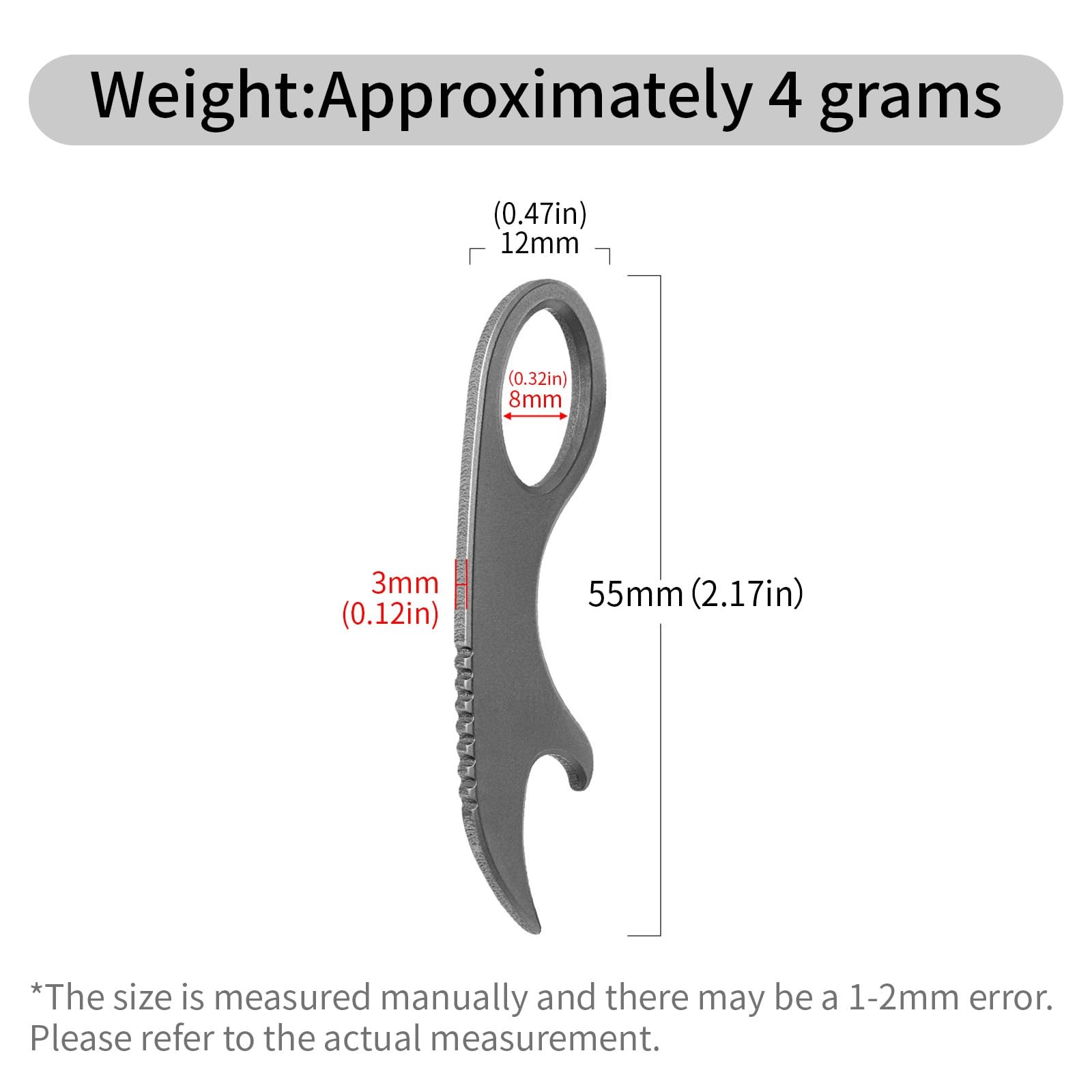 Titanium Alloy Multi-Tool Crowbar, Mini EDC Crowbar, Bottle…